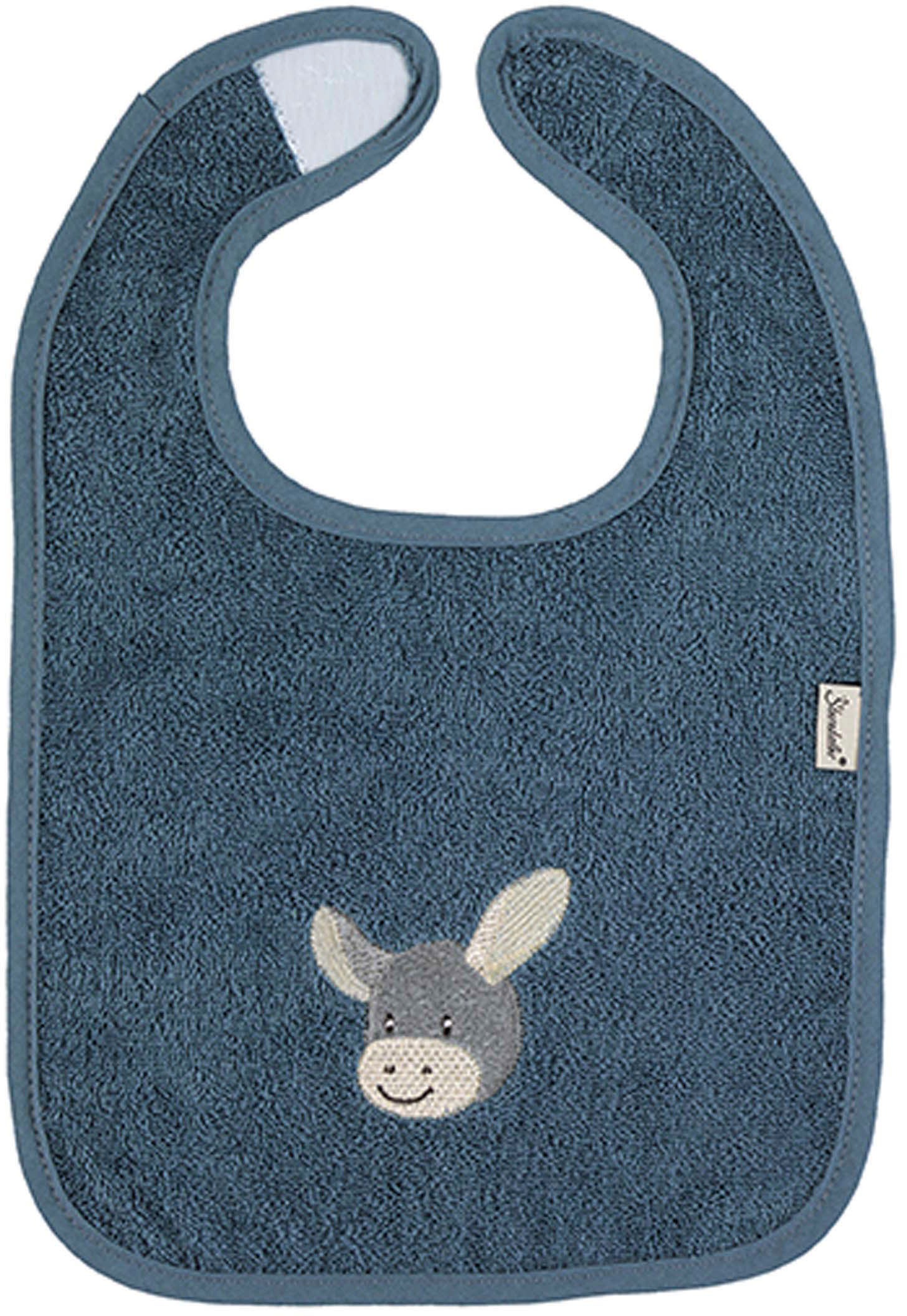 Sterntaler® Lätzchen »Doppelpack, Klettlätzchen Emmi, graublau«, (Set, 2 St.), GOTS made with organic materials, zertifiziert 1065506