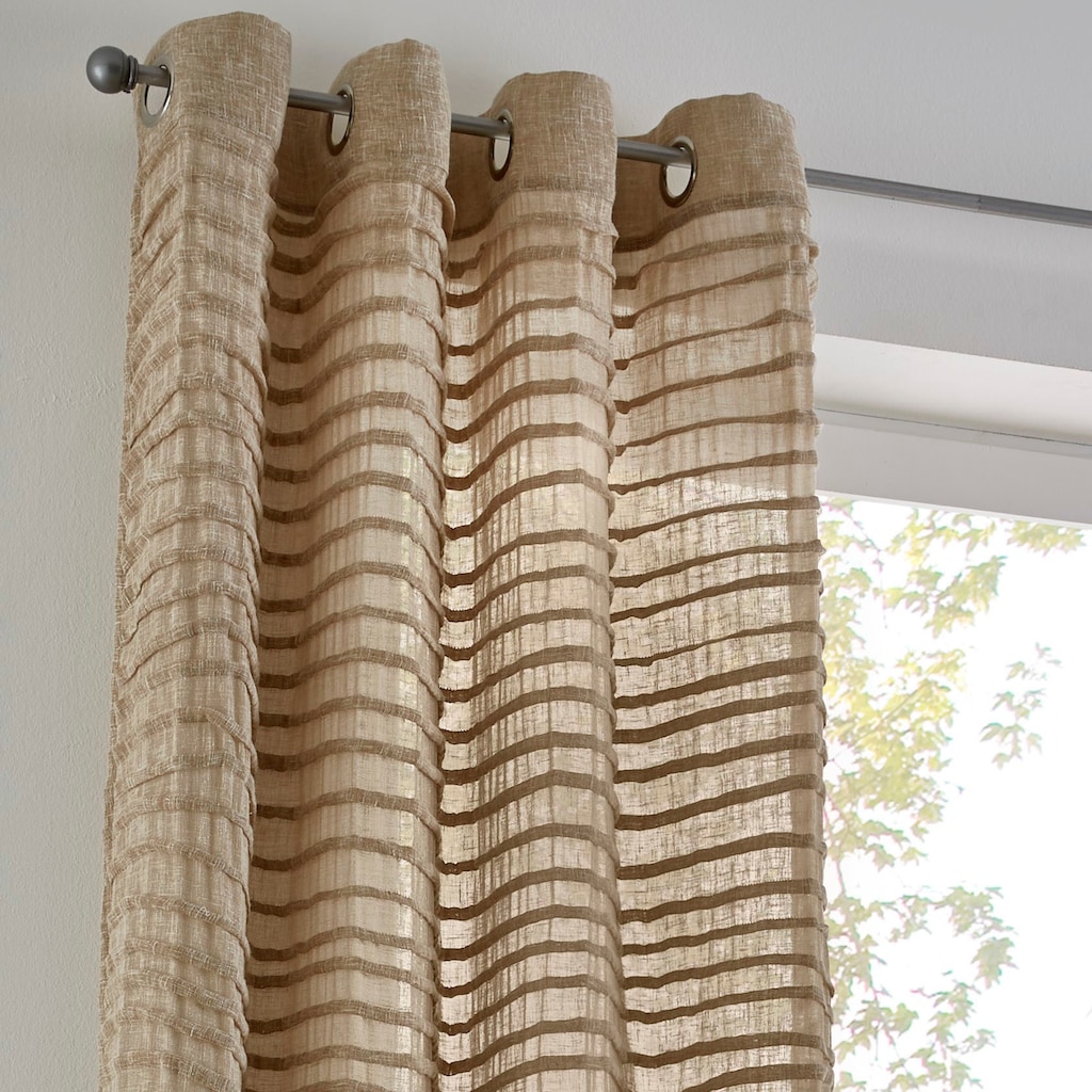Kutti Vorhang »Crinkle allover«, (1 St.), weicher Musseiin, lichtdurchlässig, handmade