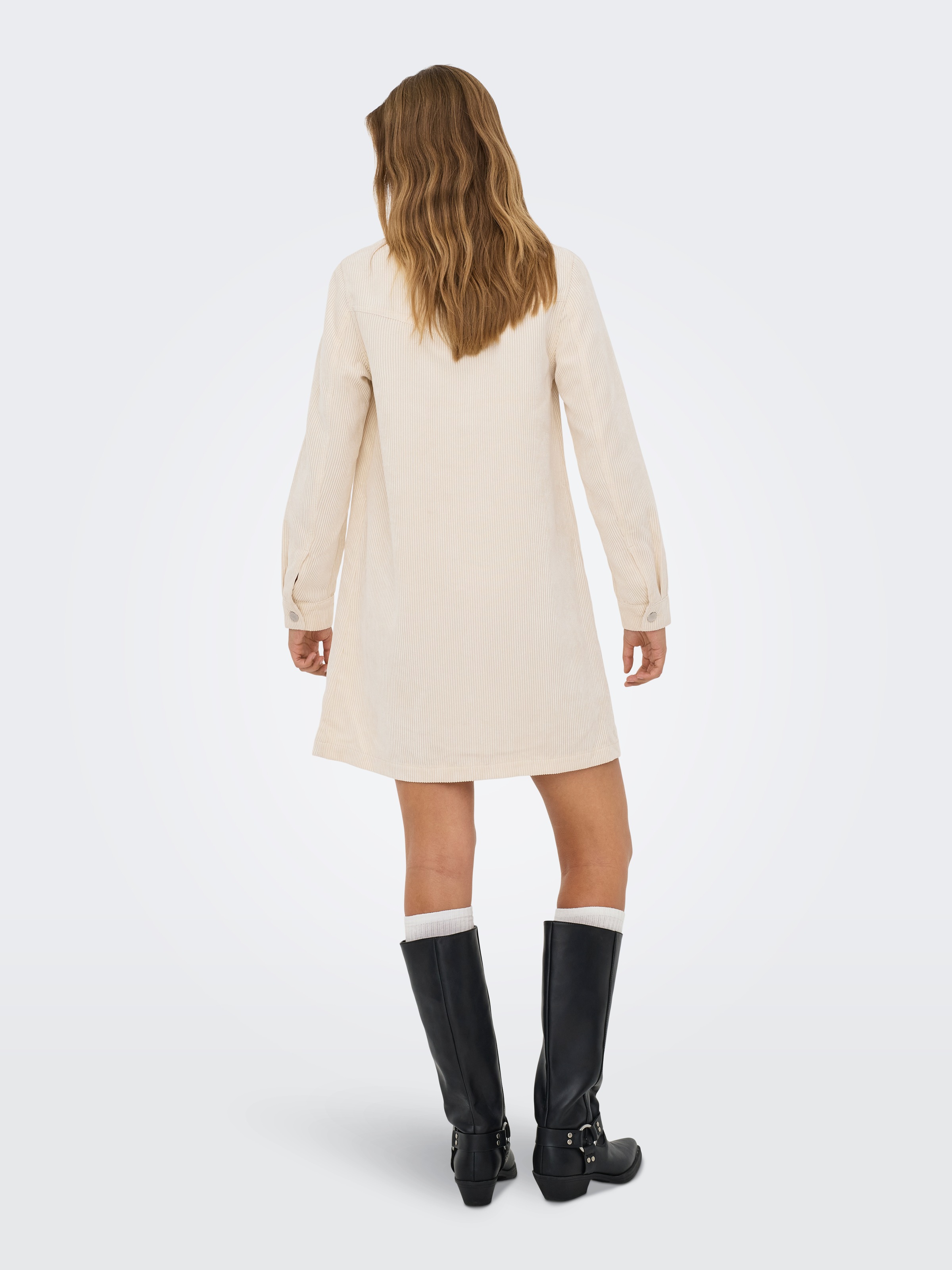 ONLY Cordkleid »ONLTRACY LS A-SHAPE CORD DRESS PNT« Materialmix, regular fit