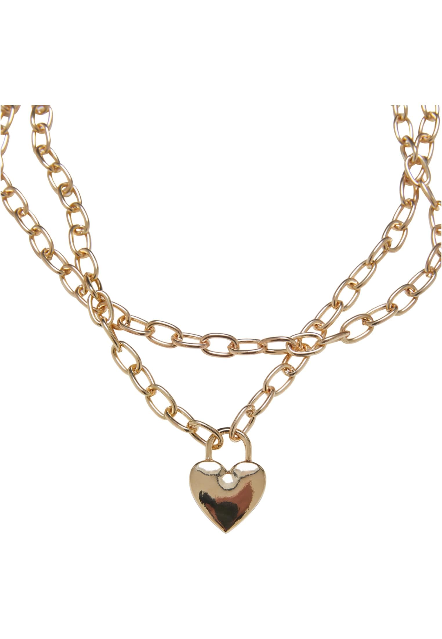 URBAN CLASSICS | online Necklace« bestellen BAUR Heart »Accessoires Edelstahlkette Padlock