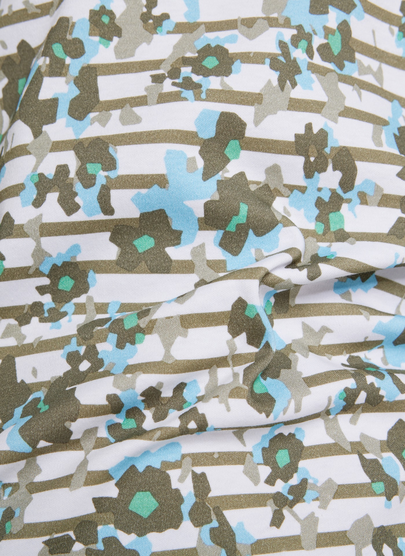 Rabe Rundhalsshirt, mit Reißverschluss und floralem Muster