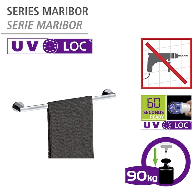 WENKO Handtuchstange »UV-Loc® Maribor«, befestigen ohne Bohren kaufen | BAUR