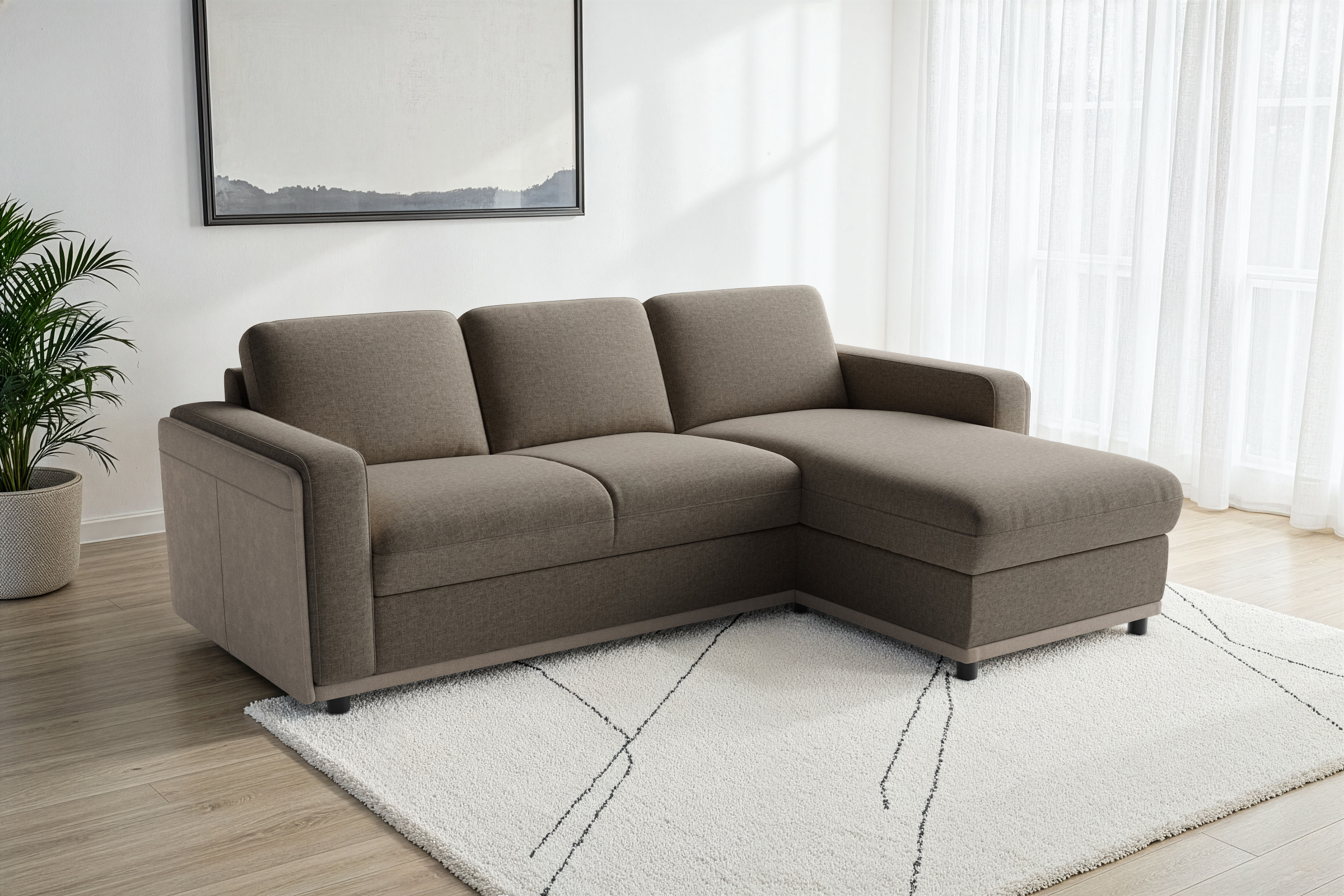 sit&more Ecksofa "Cordoba" wahlweise mit Schlaffunktion und Bettkasten oder Stauraum