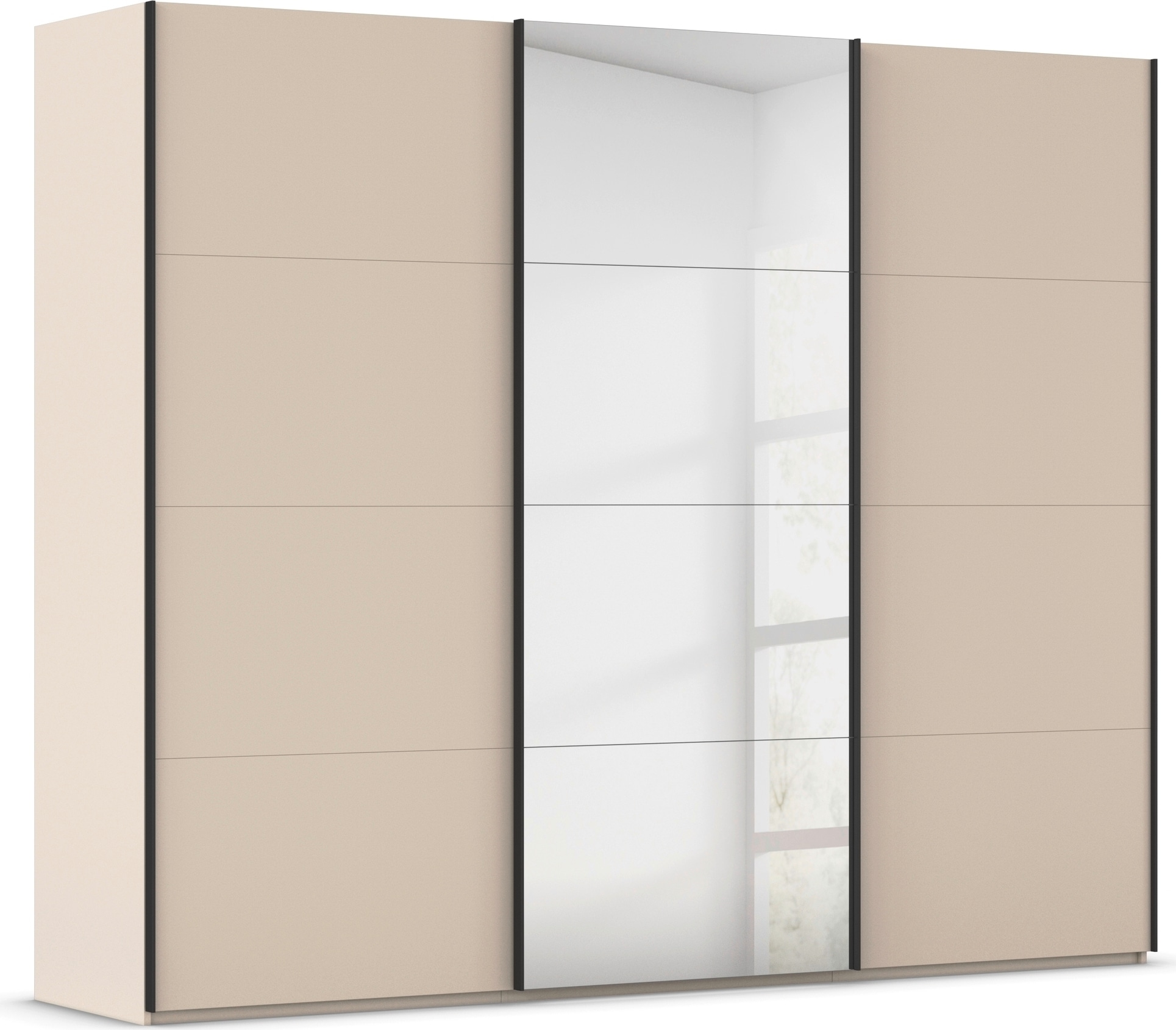 rauch "Kleiderschrank Schrank Garderobe Schlafzimmerschrank SCALE-FYRA" edle viergeteilte Türen mit Spiegel und vielen Farben MADE IN GERMANY