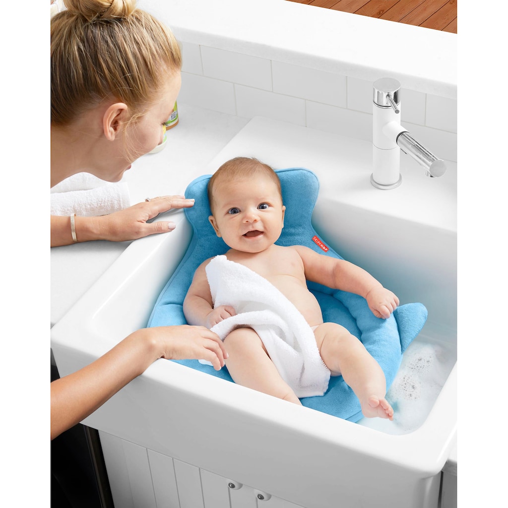 Skip Hop Babybadewanne »Gepolsterte Waschbecken-Badewanne, Moby, blau«