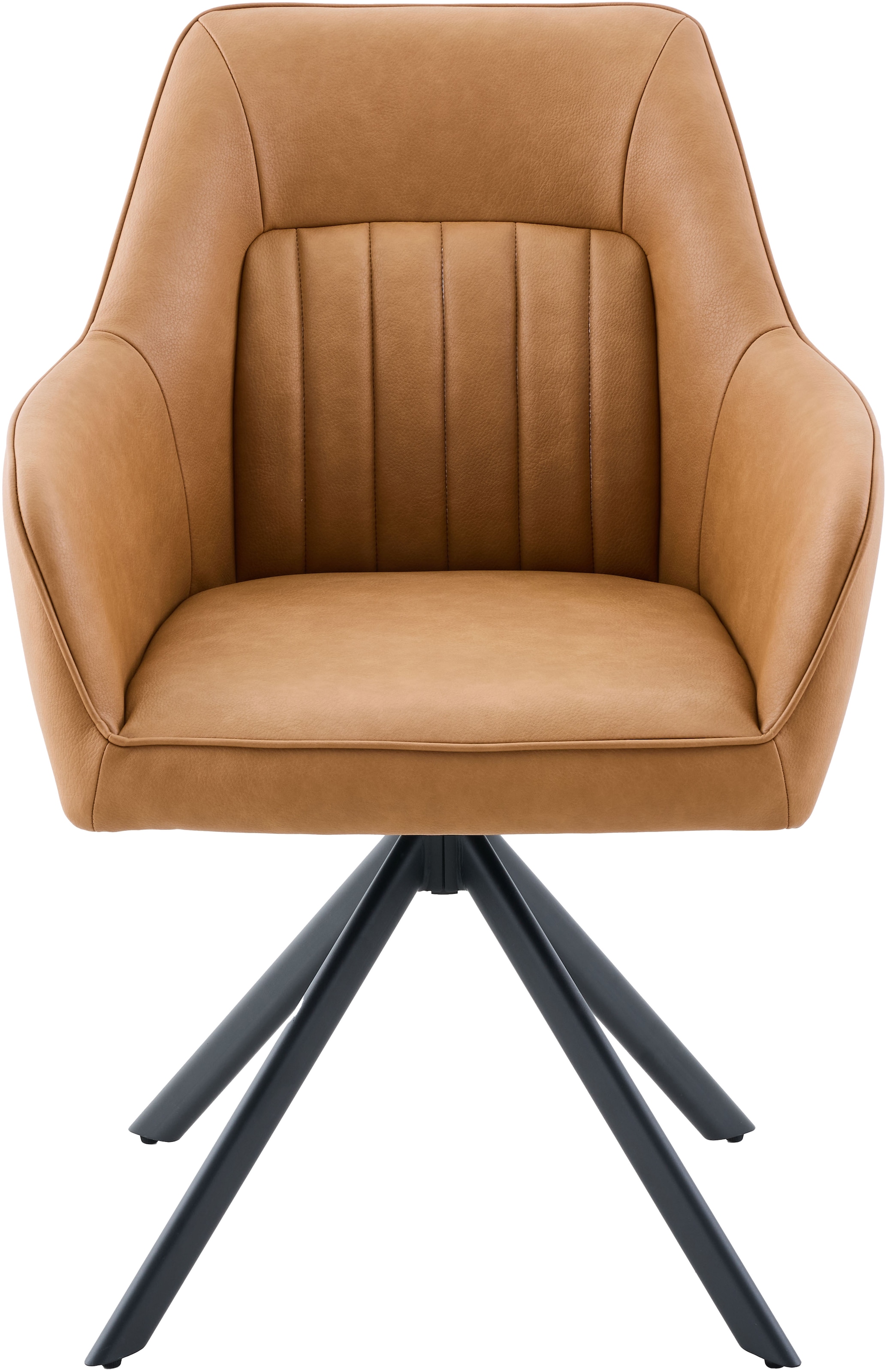 HELA Armlehnstuhl »POLINA« (Set) 2 Stk.4-Fuß, 360° drehbar, Ovalrohrgestell, Armlehnen, Lederoptik