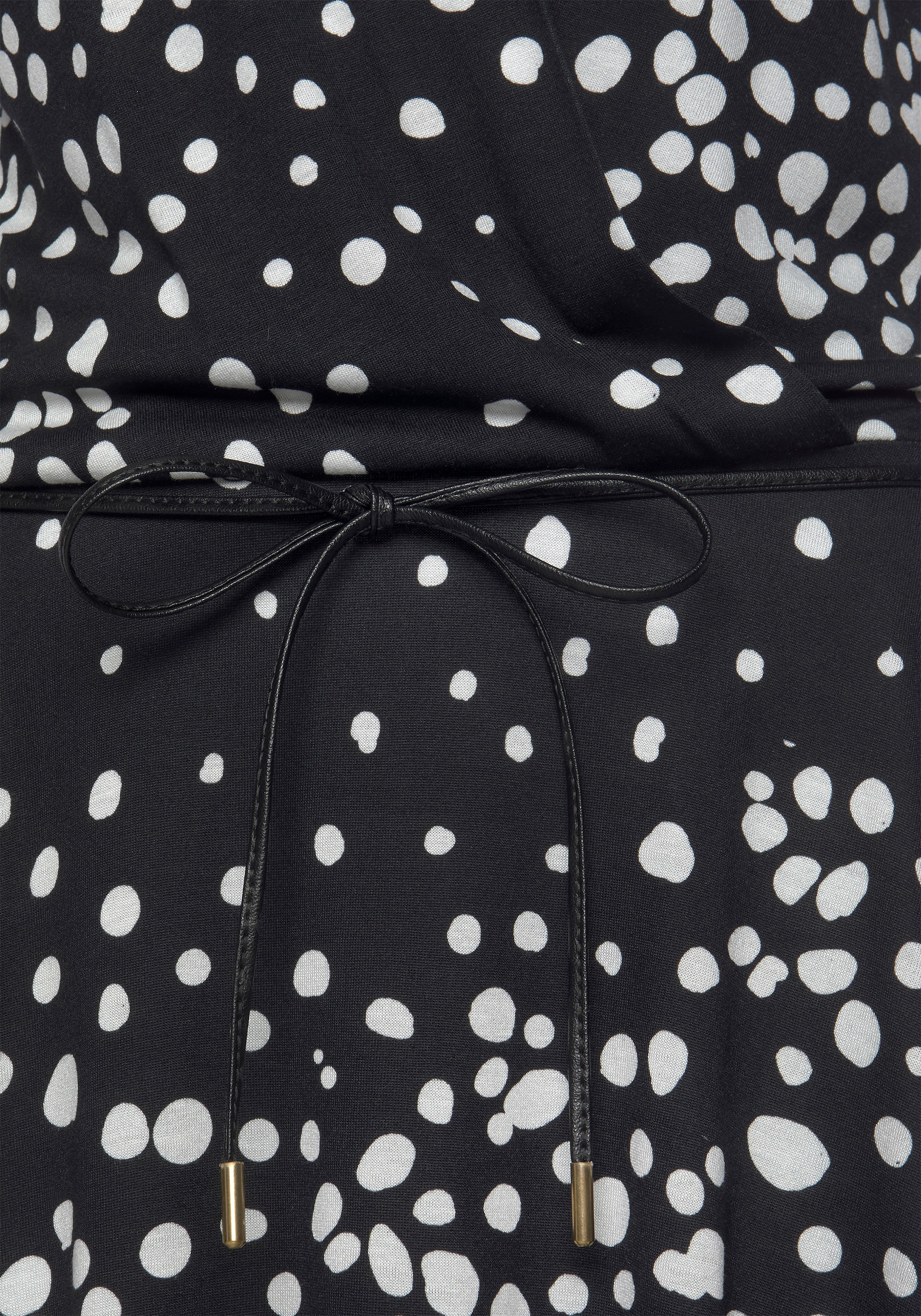 Vivance Jerseykleid, (mit Bindegürtel), mit Punktedruck kaufen | BAUR
