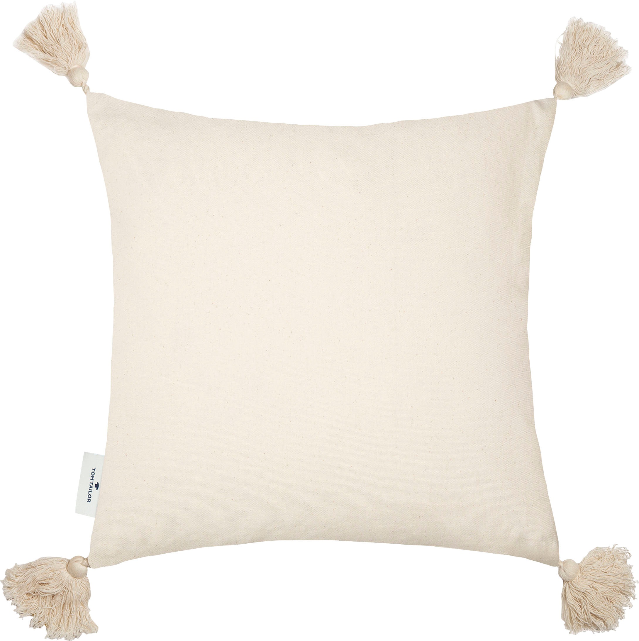 TOM TAILOR HOME Dekokissen "Knot Lines" mit trendigen Quasten, Kissenhülle günstig online kaufen