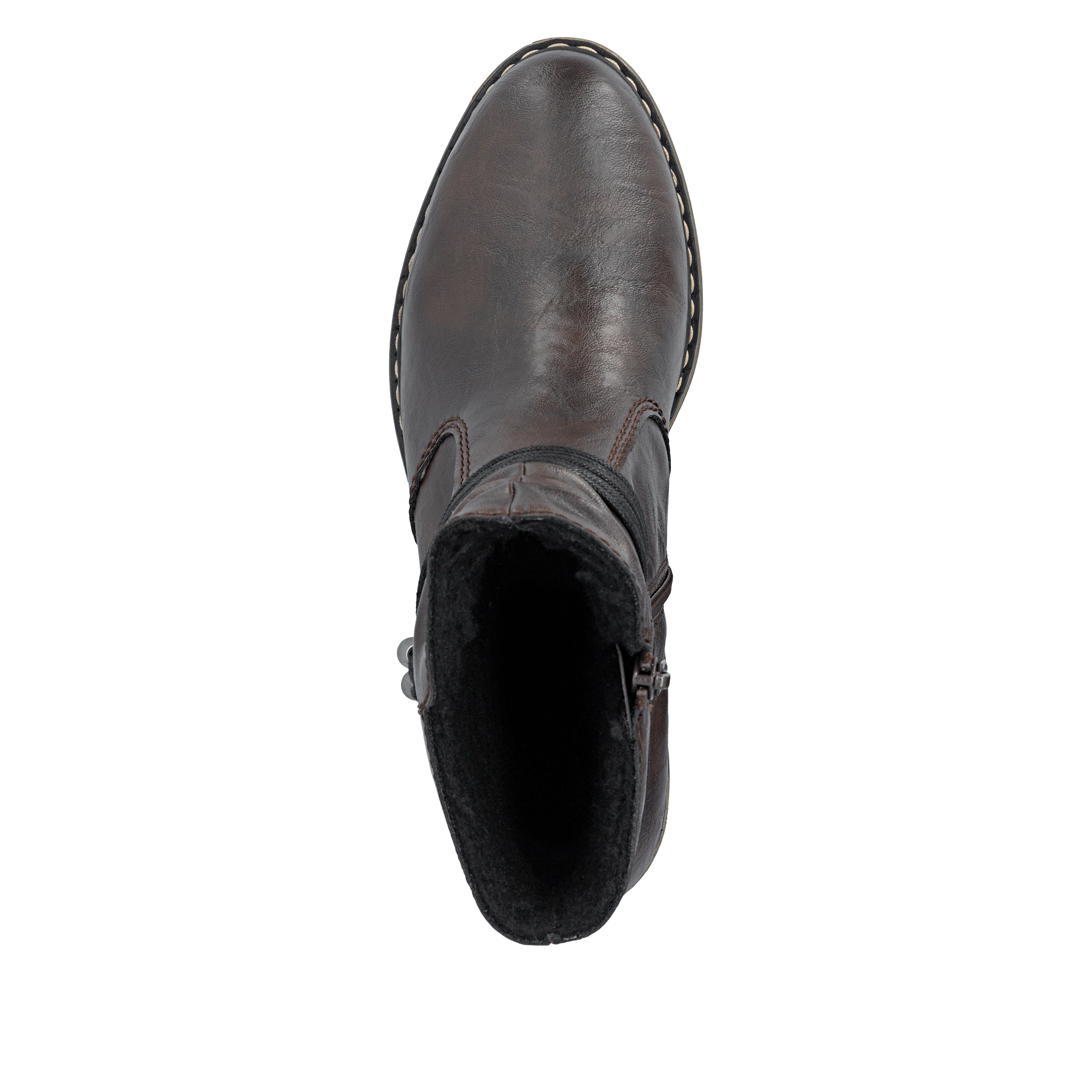 Rieker Winterstiefelette  Reißverschluss-Boots mit Zierkordel und slouchy Schaft