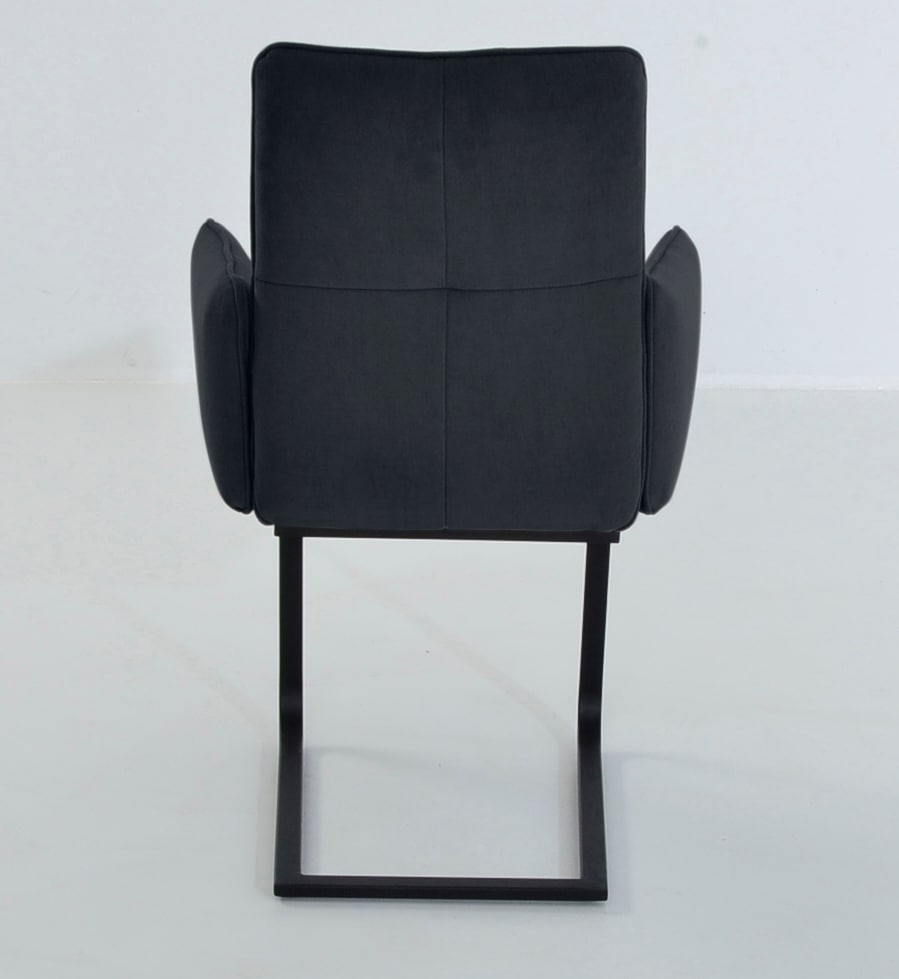 K+W Komfort & Wohnen Freischwinger »6502«, Aqua Clean, Freischwinger mit Armlehnen, Flachstahlkufe in schwarz