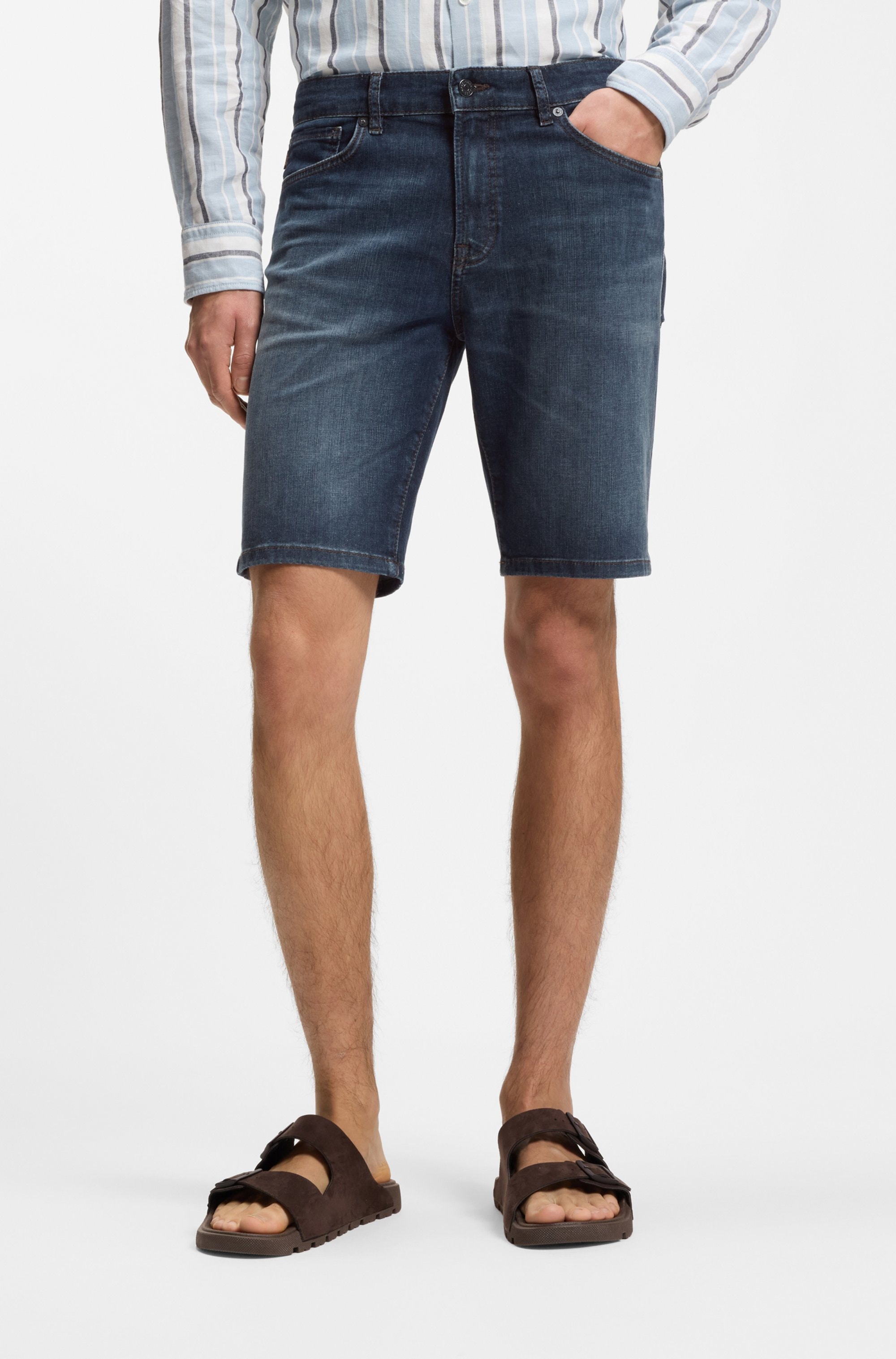 BOSS ORANGE Jeansshorts »Re.Maine Shorts Bo« Stretch-Denim im Straight Fit