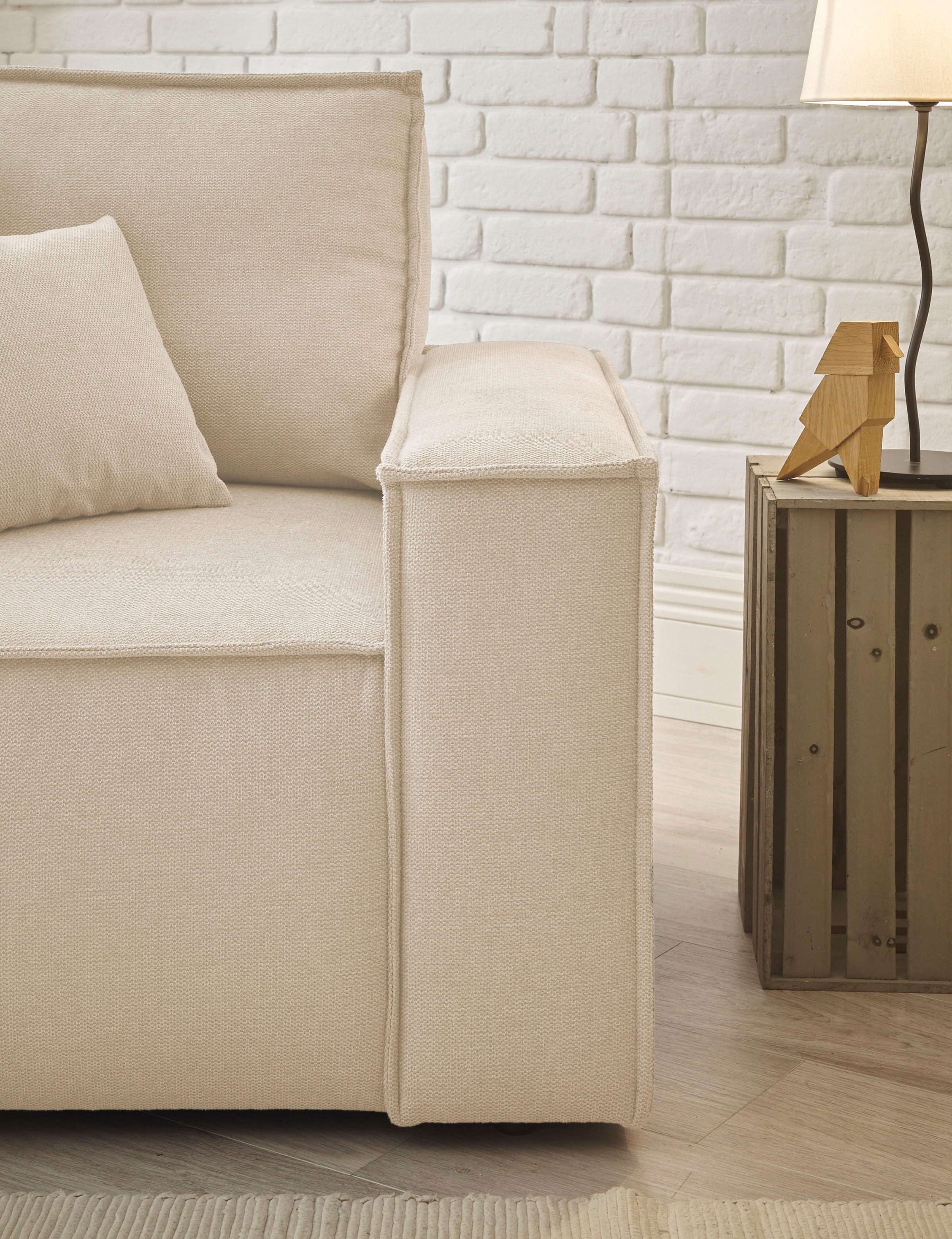andas Loveseat »Finnley«, (2 St.), Loveseat und Hocker im Set, passend zur Polster-Serie Finnley