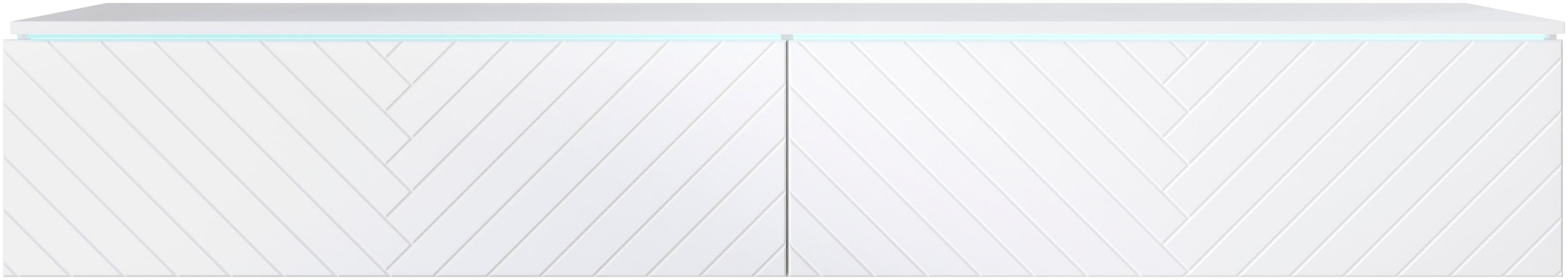 INOSIGN Lowboard »Vera, wahlweise mit oder ohne Beleuchtung«, gefräste MDF Front mit 3D Effekt, stehend und hängend montierbar