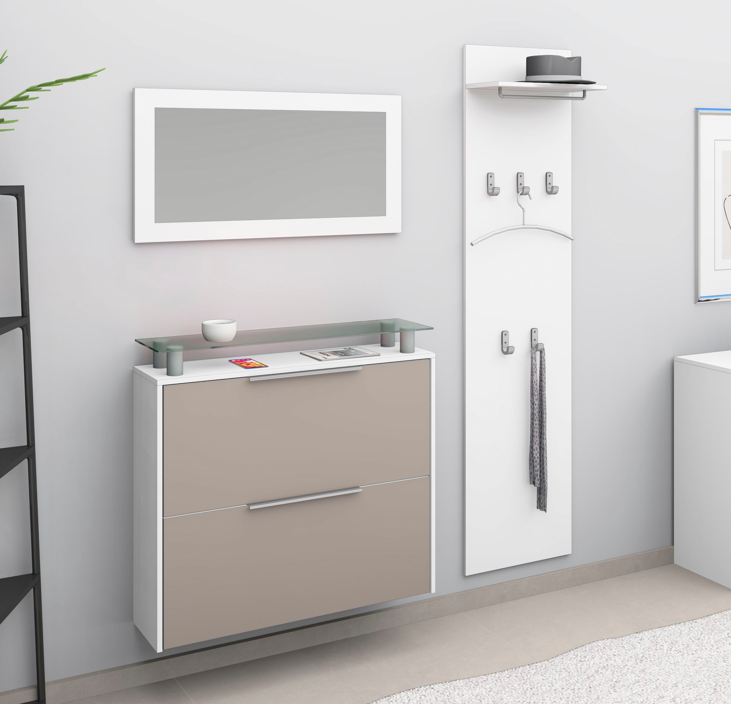 borchardt Möbel Garderoben-Set "Rena 2, (3-tlg.)" günstig online kaufen