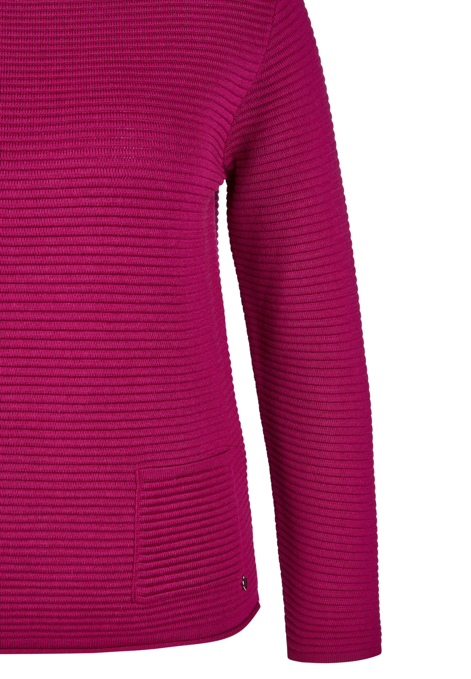 Rabe Strickpullover, mit Rippstruktur und aufgesetzter Tasche