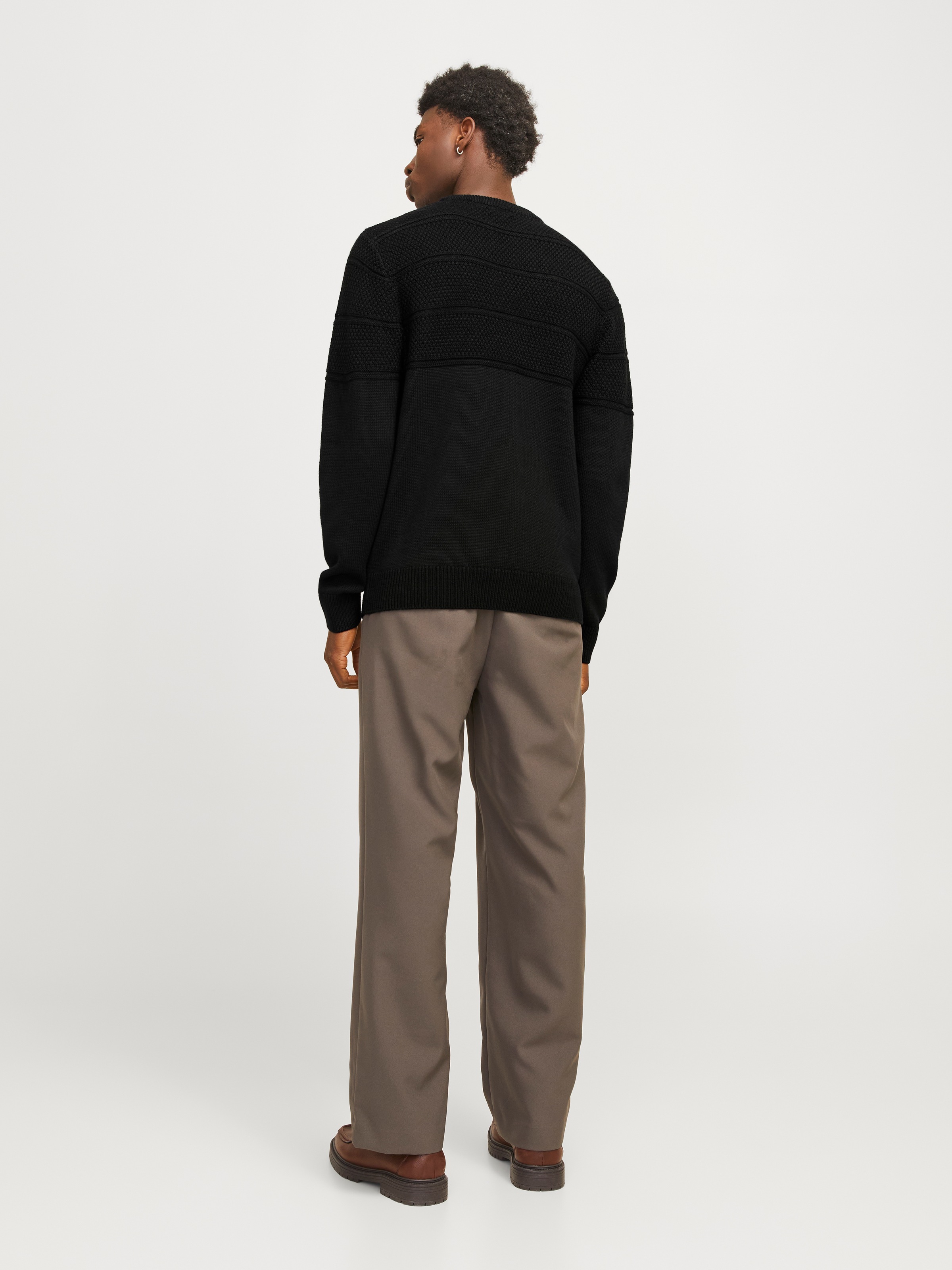 Jack & Jones Rundhalspullover »JJJERRY KNIT CREW NECK AW24«, mit Struktur