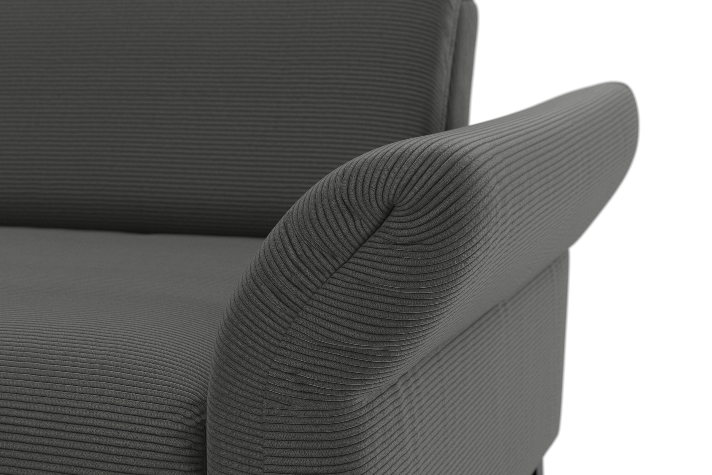 INOSIGN Ecksofa »Coco L-Form«, Sitztiefen-, Arm- und Kopfteilverstellung, Cord-Bezug, Fußhöhe 15 cm