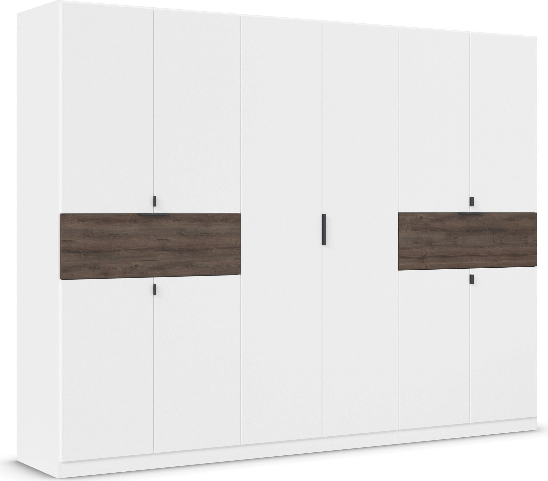 Drehtürenschrank RAUCH, B:271cm H:210cm T:54cm, weiß, Holzwerkstoff, Schränke, "Kleiderschrank Schrank Garderobe Wäscheschrank TICAO", mit 2