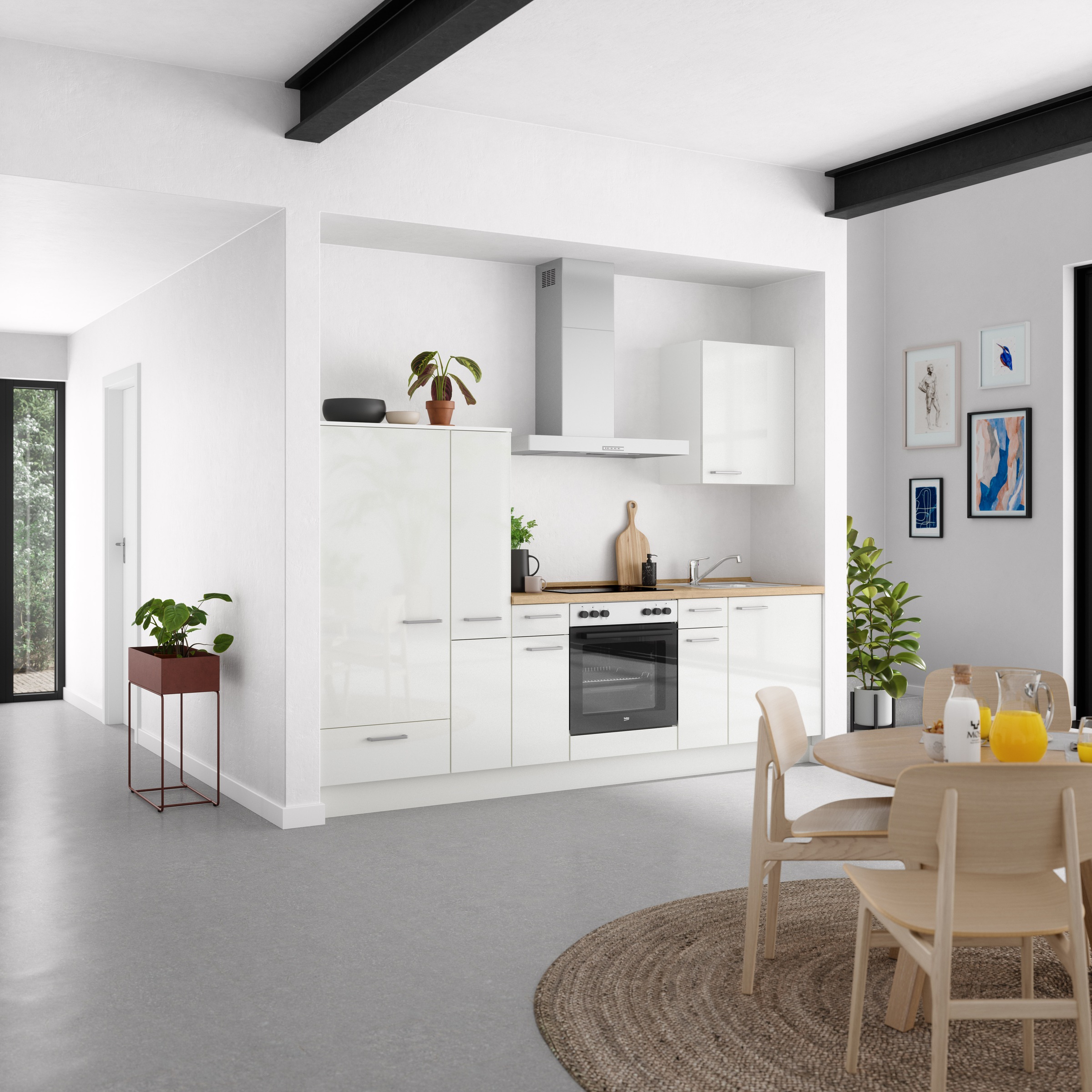 nobilia® Küchenzeile »"Flash I"«, vormontiert, Ausrichtung wählbar, Breite 270 cm, wahlw. mit E-Geräten