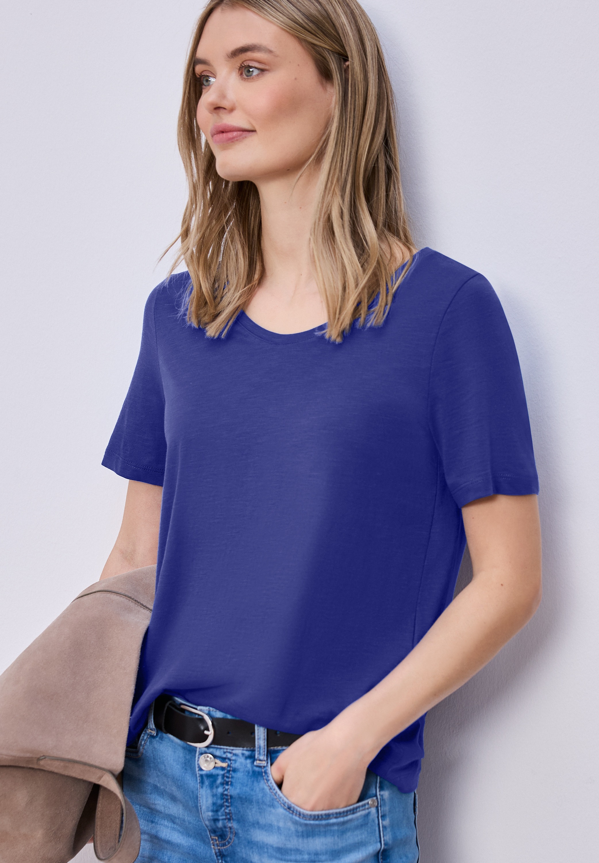 STREET ONE T-Shirt in Unifarbe