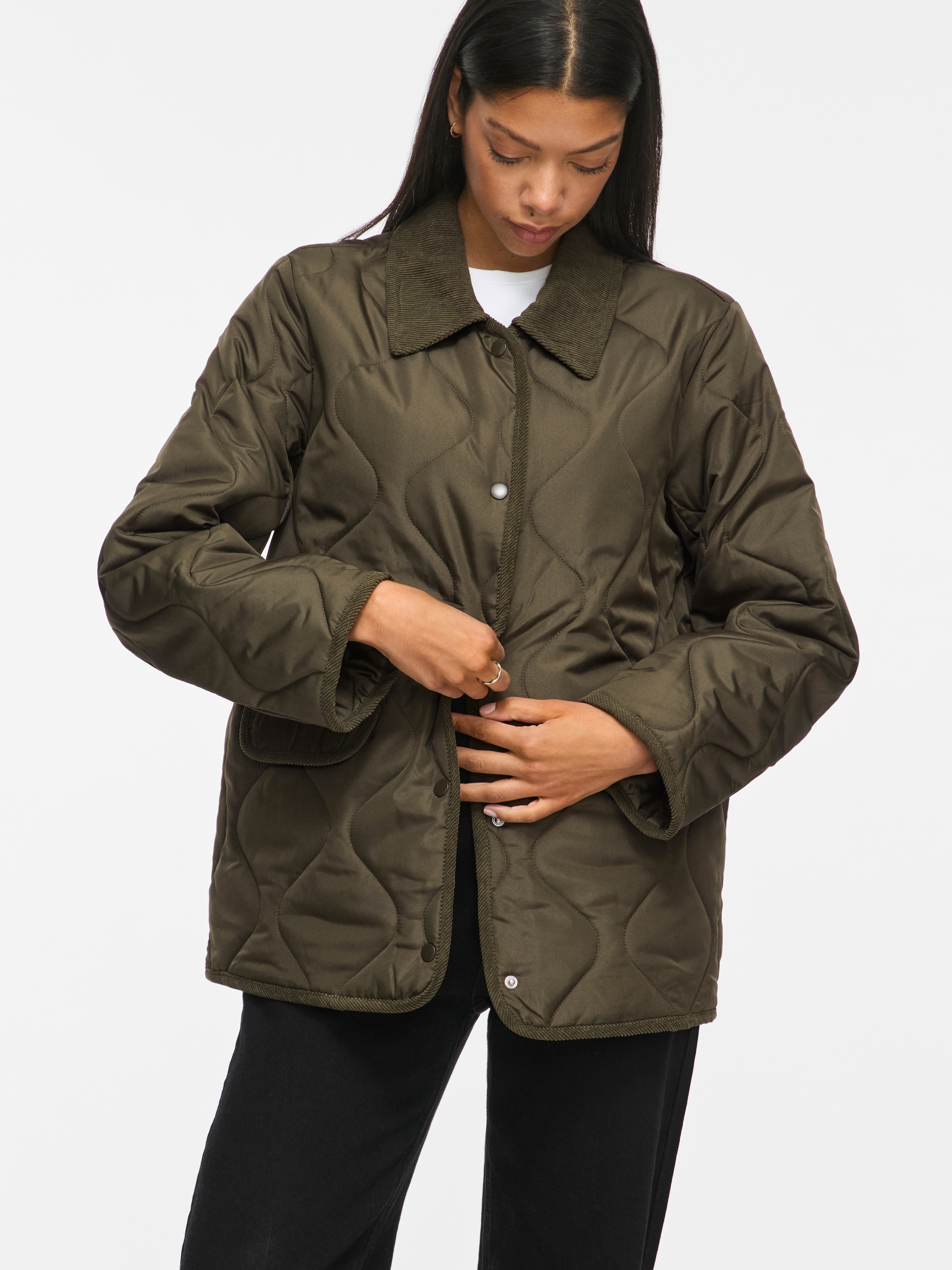 Vila Steppjacke "VITATE L/S QUILT DETAIL JACKET - NOOS" Kunstfaser