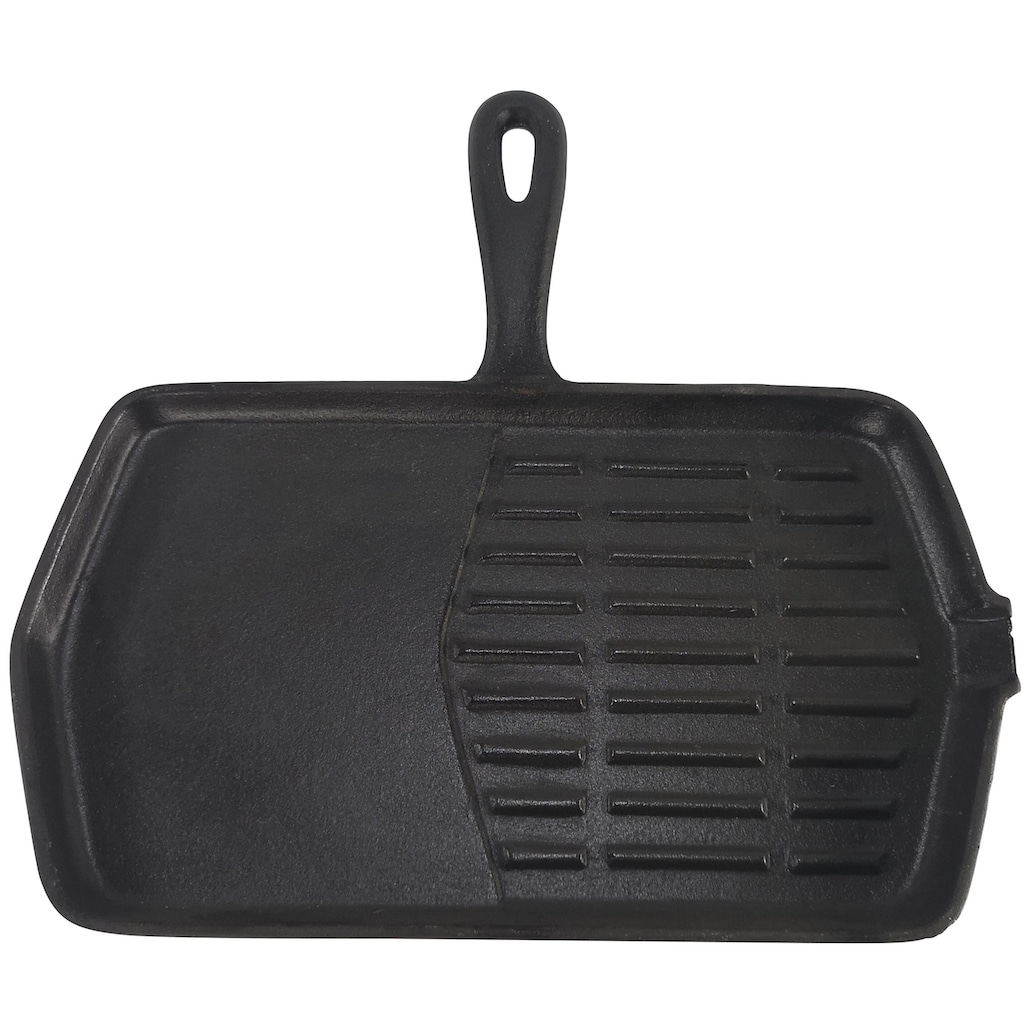 ECHTWERK Grillpfanne, Gusseisen, (1 tlg.), Steakpfanne mit Grillstreifen, Emaille-Beschichtung, 34 x 30,5 cm