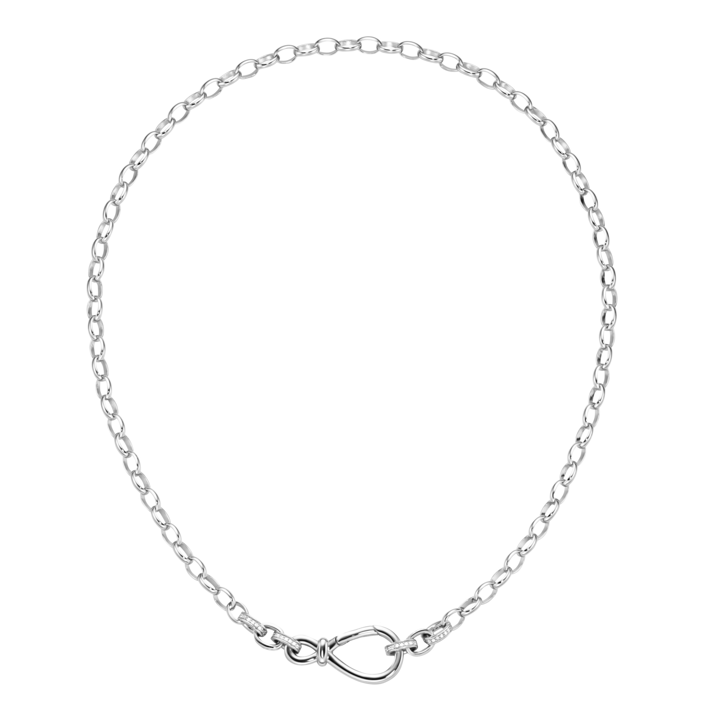 GIORGIO MARTELLO MILANO Collier »Ankerkette mit Zirkonia, Silber 925«