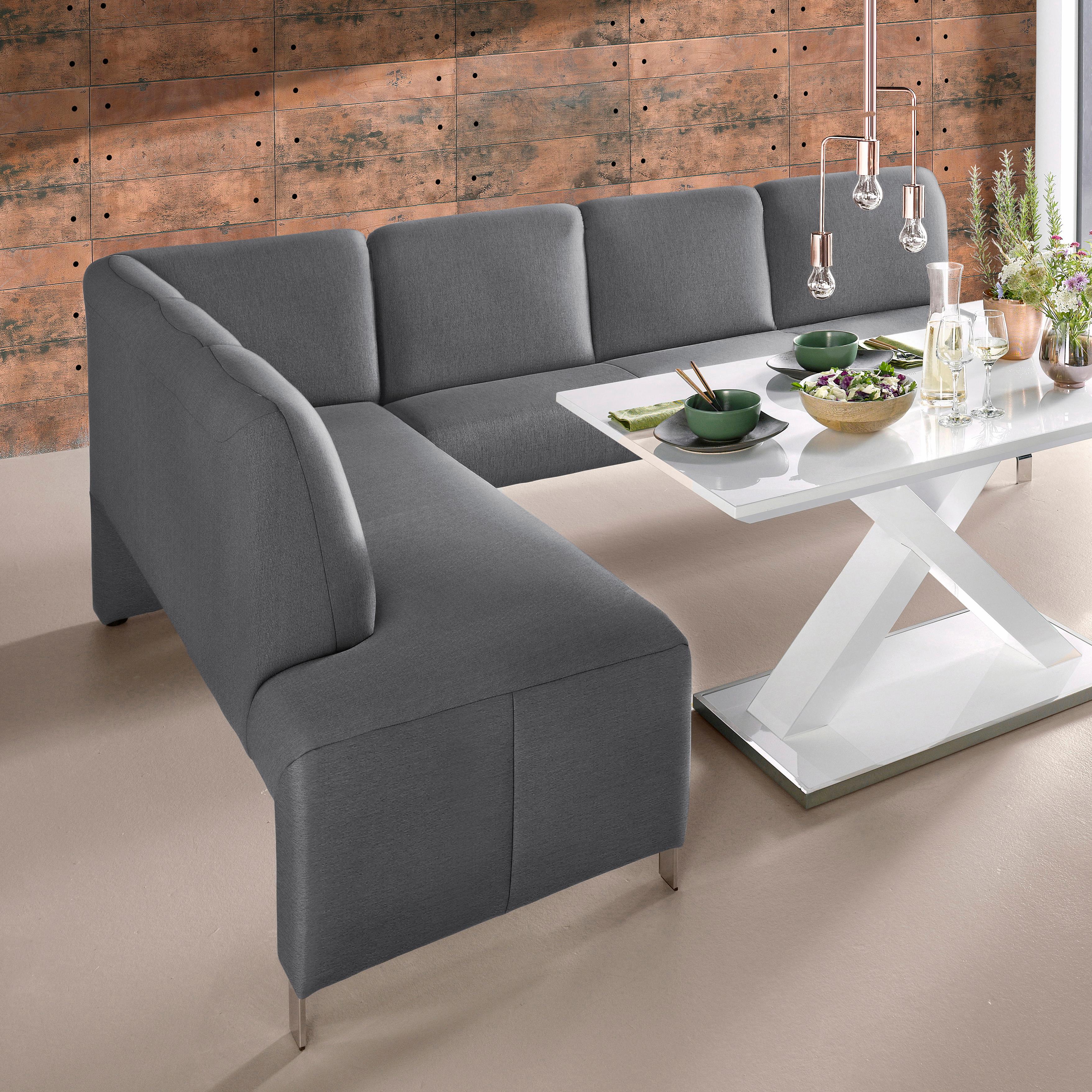 exxpo - sofa fashion Eckbank "Intenso, modern, 263/198 cm (B/T)" hohe Bodenfreiheit, frei im Raum stellbar, hoher Sitzkomfort