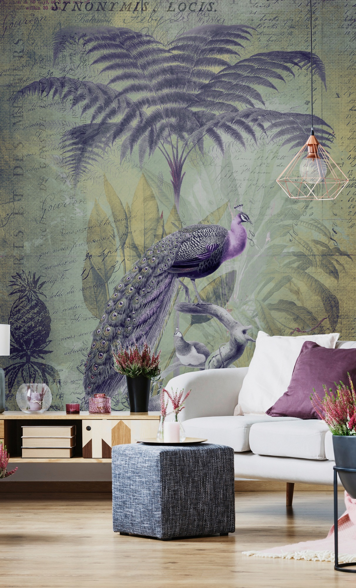 living walls Fototapete »ARTist Peacock Jungle«, Vlies, Wand, Schräge