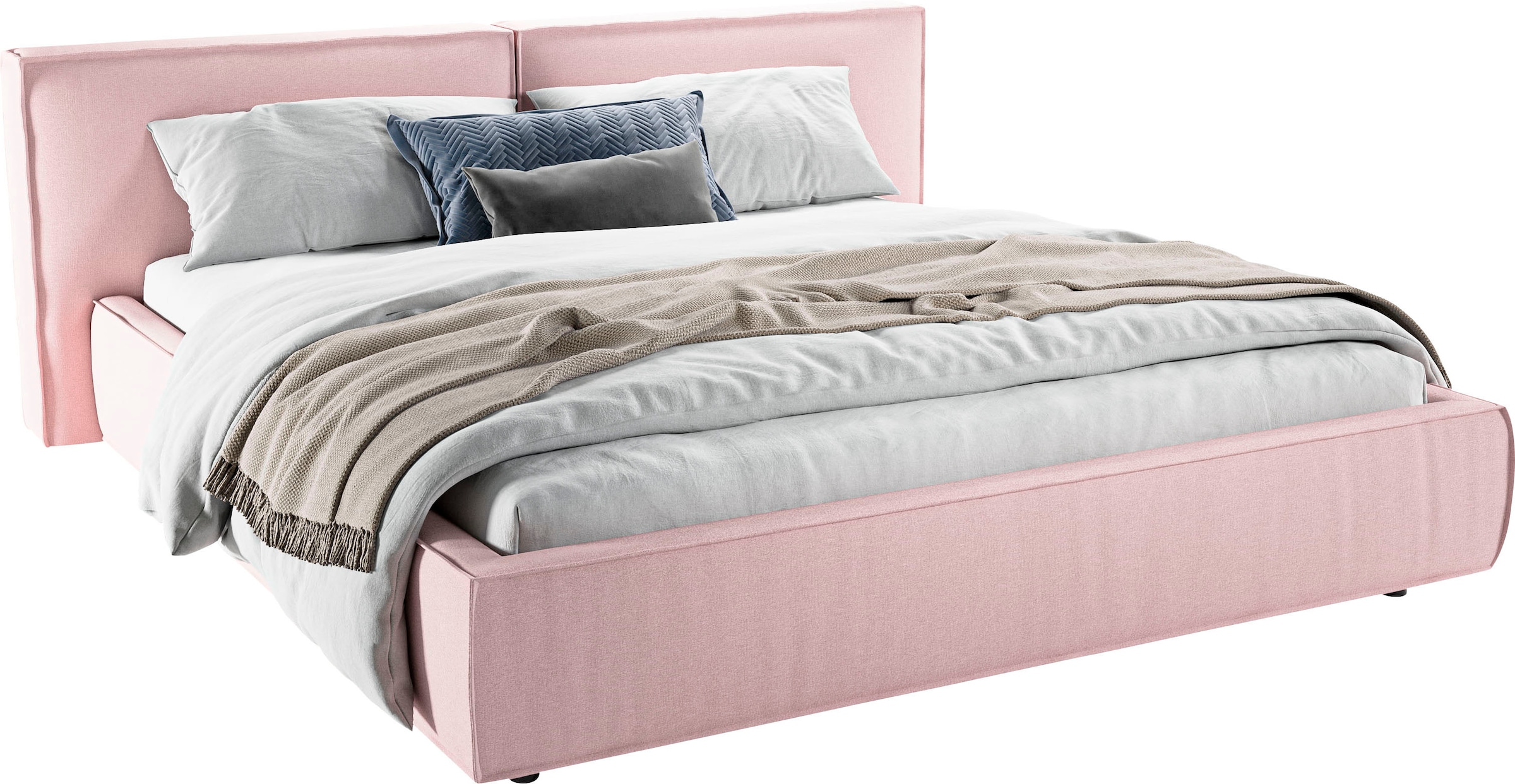 Home affaire Polsterbett "Adrina mit Biesenoptik, Feincord und Luxus-Microf günstig online kaufen