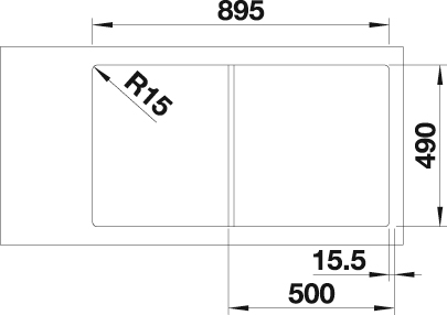 Blanco Granitspüle »AXIA III 5 S«, aus SILGRANIT®, inkl. Esche-Compound-Brückenschneidbrett
