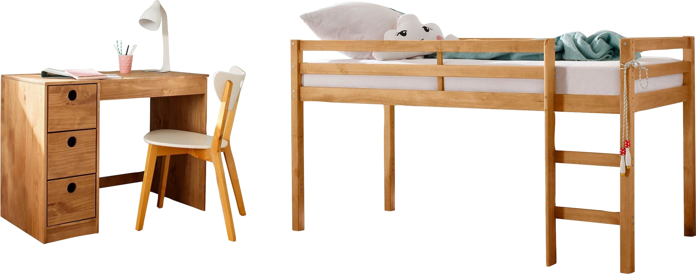 Lüttenhütt Jugendzimmer-Set "Alpi" Spar-Set, 2 Stk. tlg. Hochbett und Schre günstig online kaufen