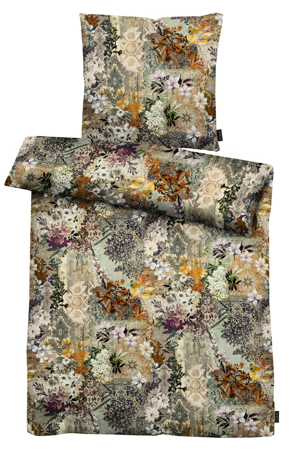 APELT Bettwäsche "Diego" 2 Bettwäsche-Set mit Reißverschluss, Baumwoll-Satin, Digitaldruck