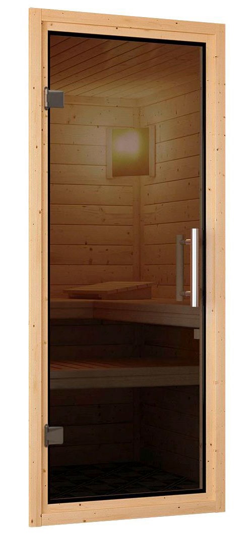 Karibu Sauna »Solida«, (Set), 9 KW-Ofen mit integrierter Steuerung