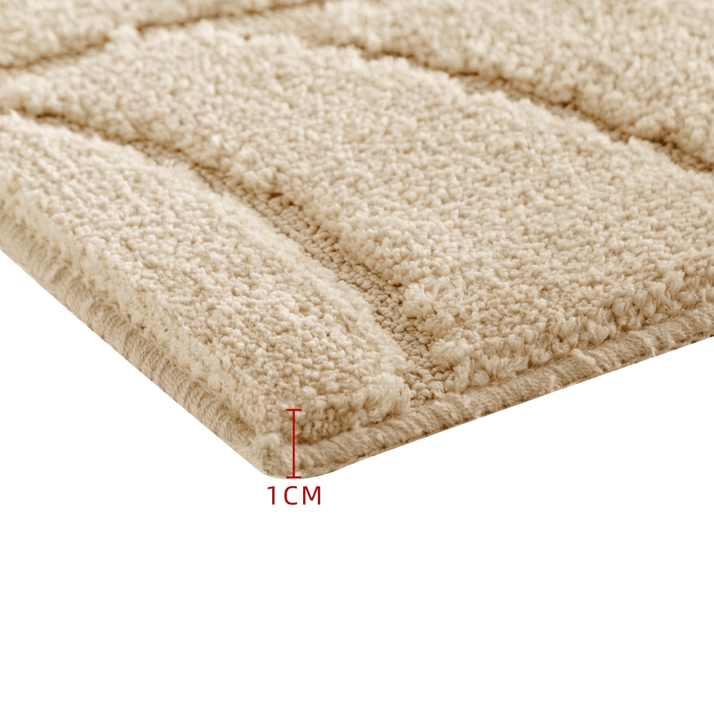 my home Badematte »Epense, Badvorleger, Badezimmer Teppich, Duschvorleger«, fußbodenheizungsgeeignet-schnell trocknend, Badteppich, Uni Farben, Blätter, Hoch-Tief Effekt