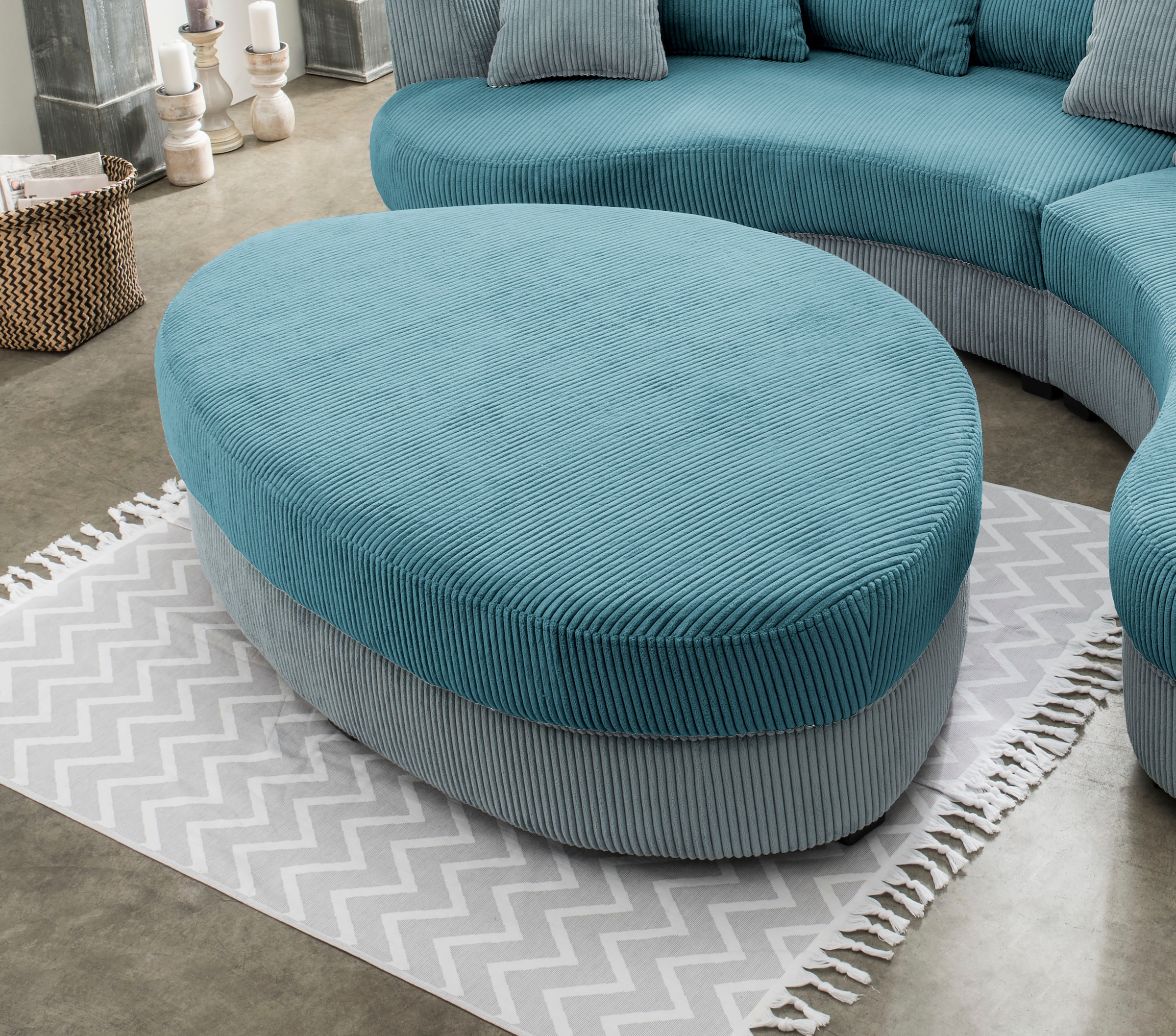Home affaire Polsterhocker "Lazio modern und bequem, tolle Detailverarbeitung"