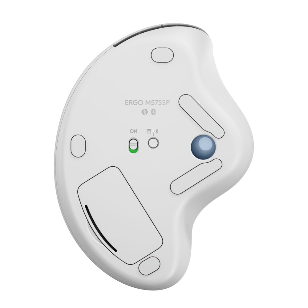 Logitech Gaming-Maus »ERGO M575S Wireless Trackball - OFFWHITE+BLUE BALL - EMEA28-935«, kabellos
