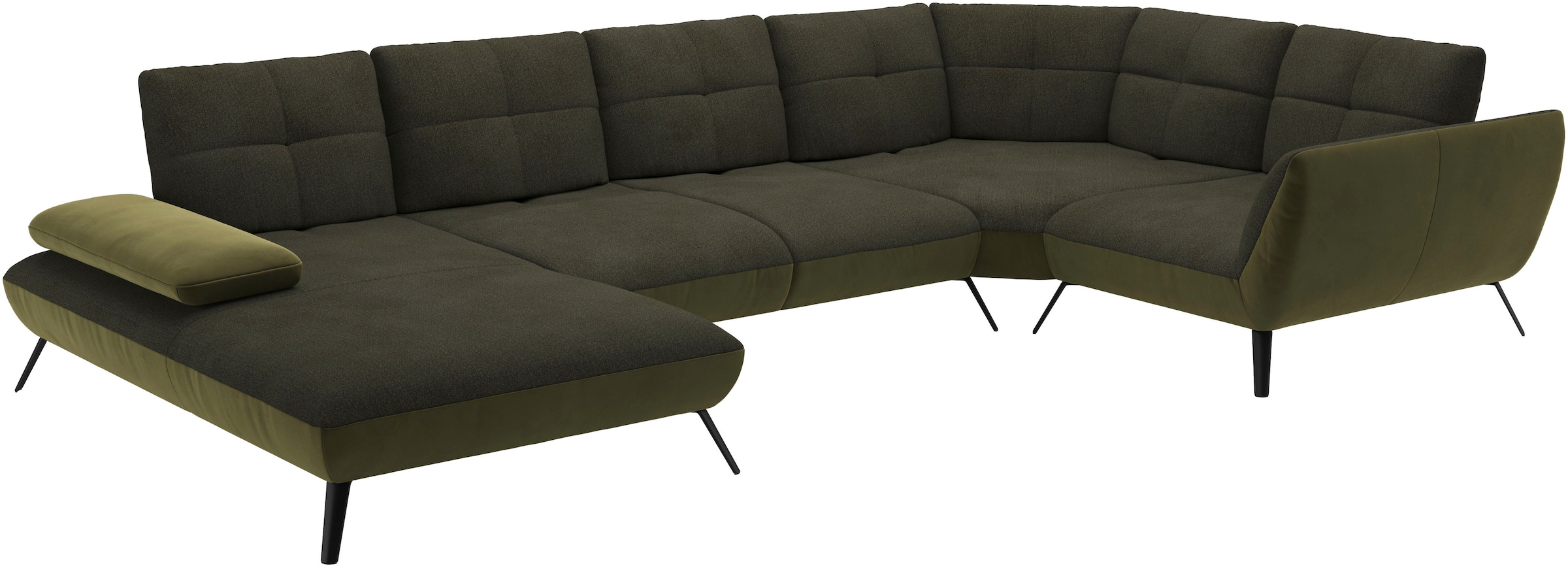 Places of Style Wohnlandschaft »Mikado U-Form«, inkl. Sitztiefenverstellung und Armteilverstellung