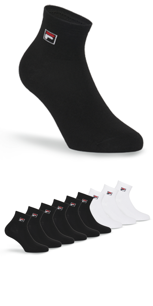 Fila Kurzsocken "UNISEX QUARTER PLAIN SOCKS" 9er Pack, 9 Stk. tlg. mit Logo günstig online kaufen