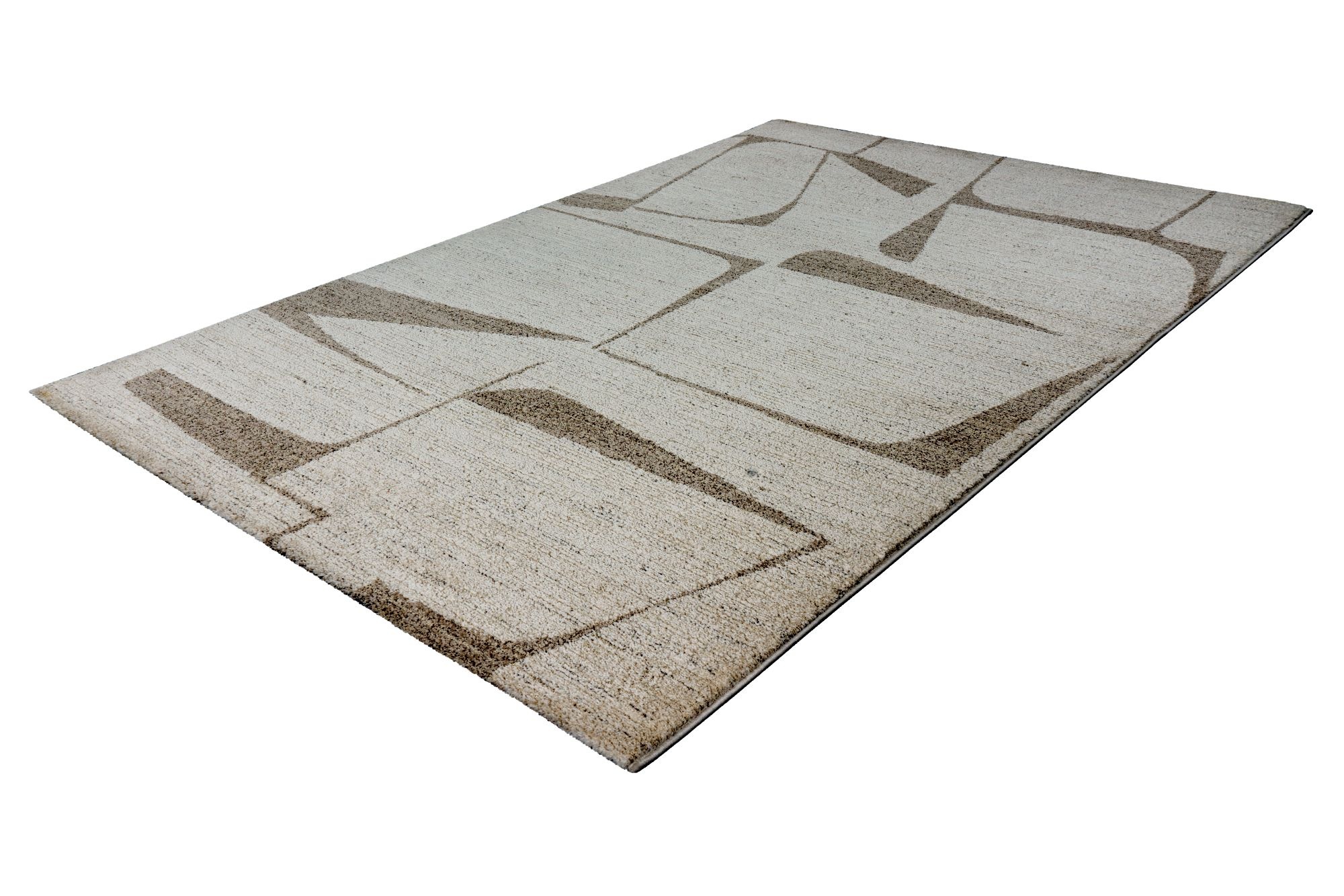 Teppich KAYOOM "Napoli 535", creme, B:120cm H:18mm L:170cm, Polypropylen, Teppiche, Teppich, Kurzflor, Modernes Muster, Fußbodenheizungsgeeignet, Wohnzimmer 2
