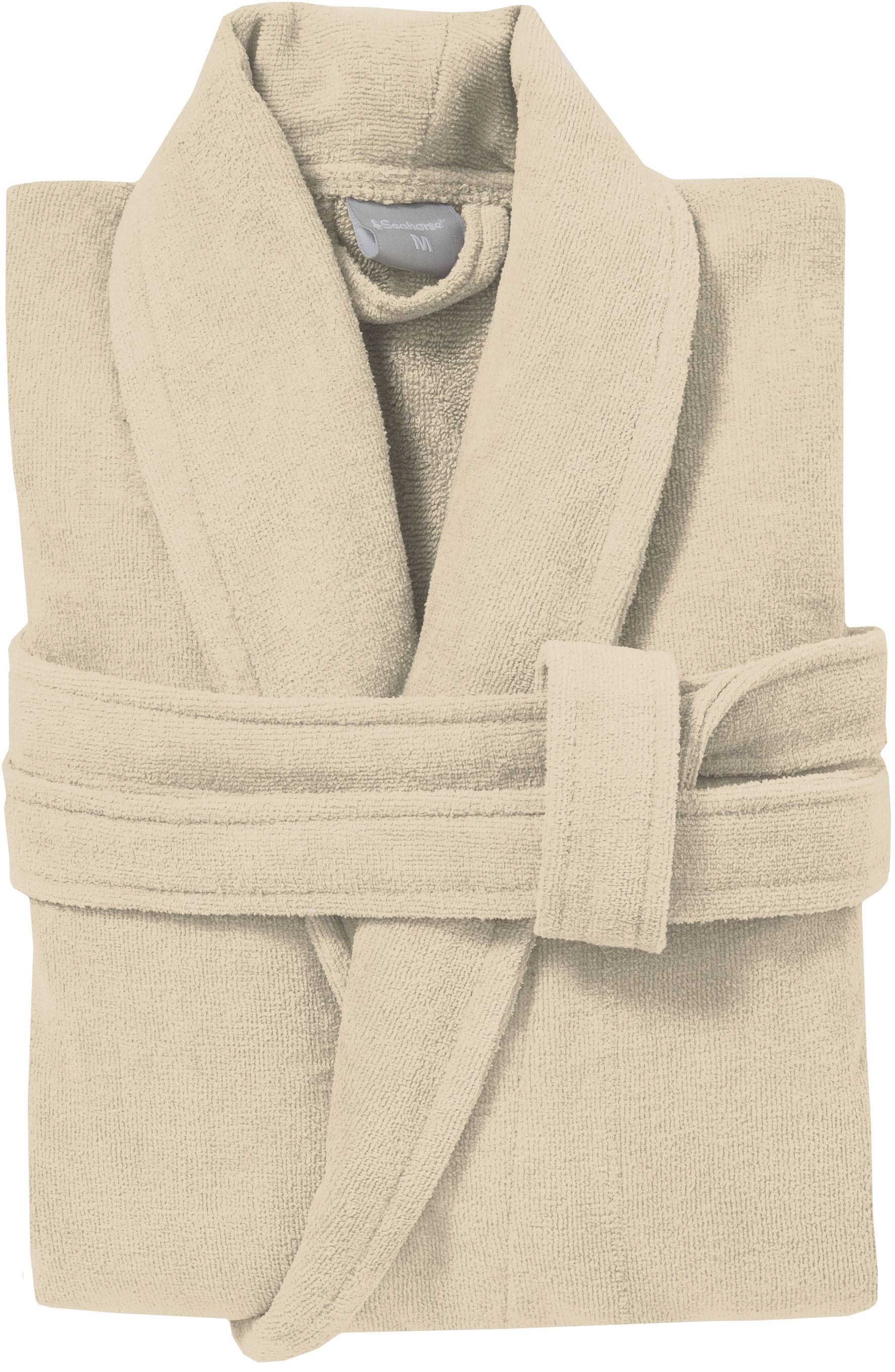 Seahorse Bademantel »Seahorse Pure Unisex«, (1 St.), Langarm, aufgesetzte Taschen