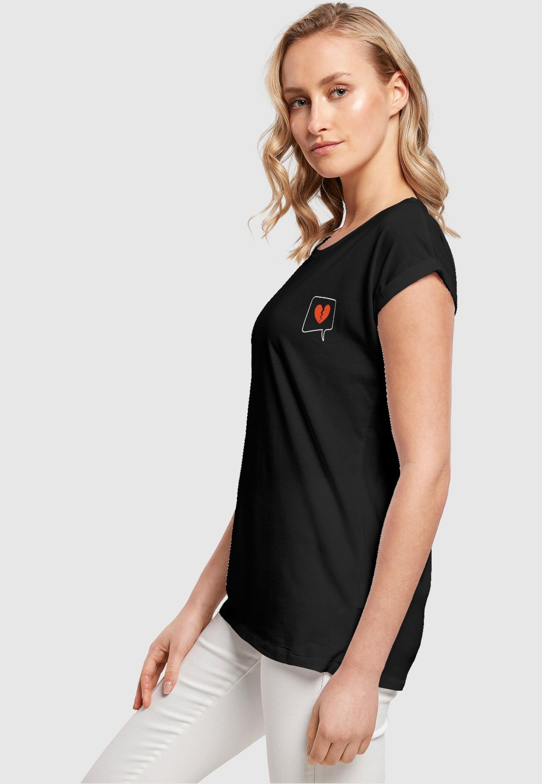 T-Shirt Merchcode Extended X für kaufen Ladies (1 tlg.) »Damen Tee«, Shoulder BAUR | Heartbreak