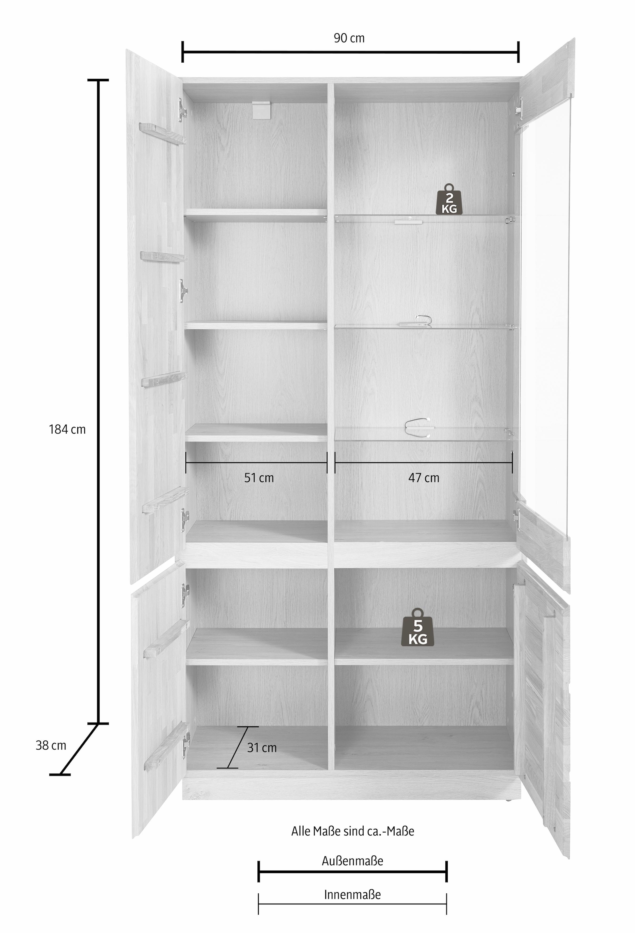 Home affaire | Vitrine, BAUR cm Höhe 184