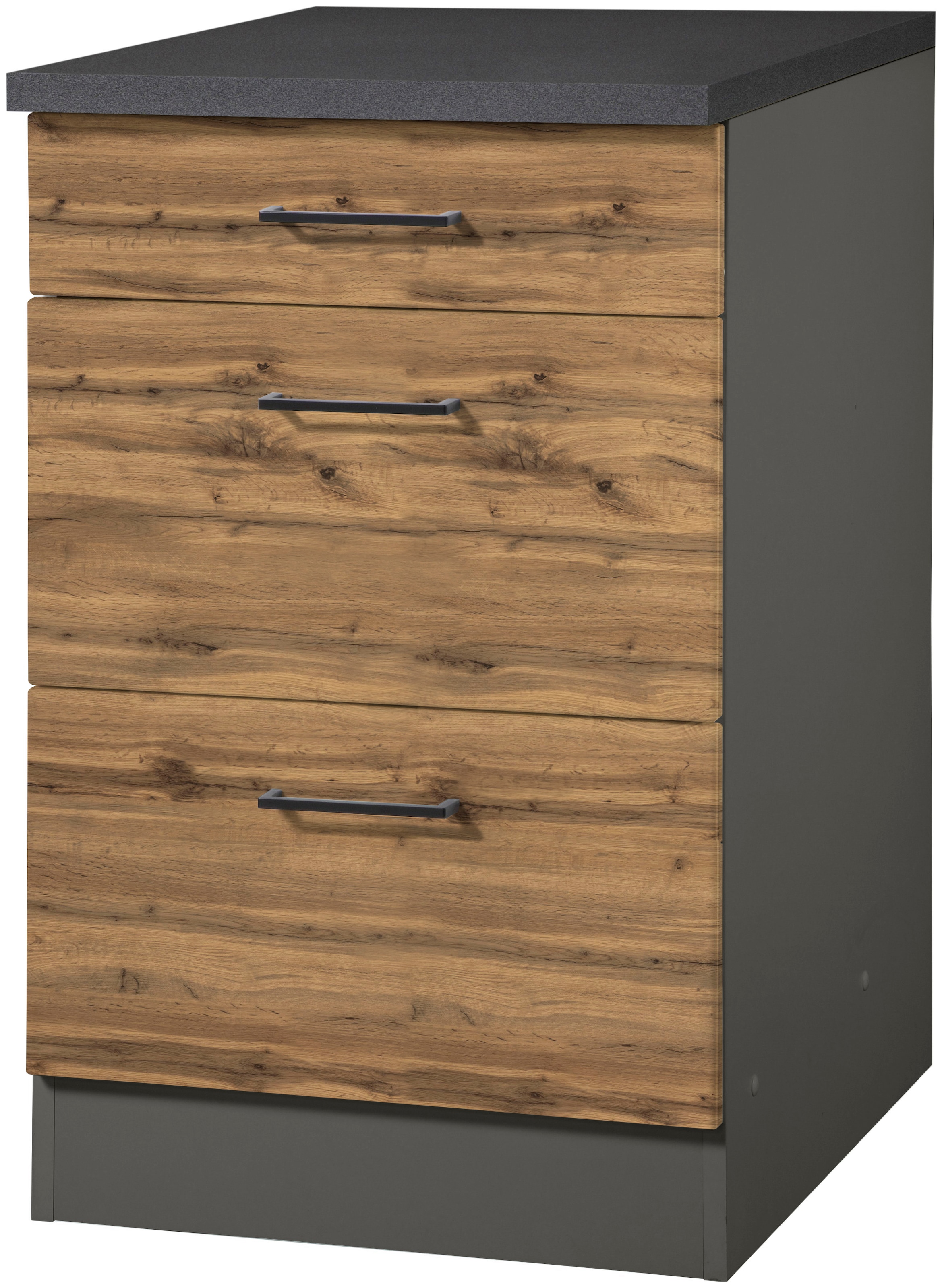 KOCHSTATION Unterschrank "KS-Trier", Breite 50 cm, mit 2 Auszügen und 1 Sch günstig online kaufen