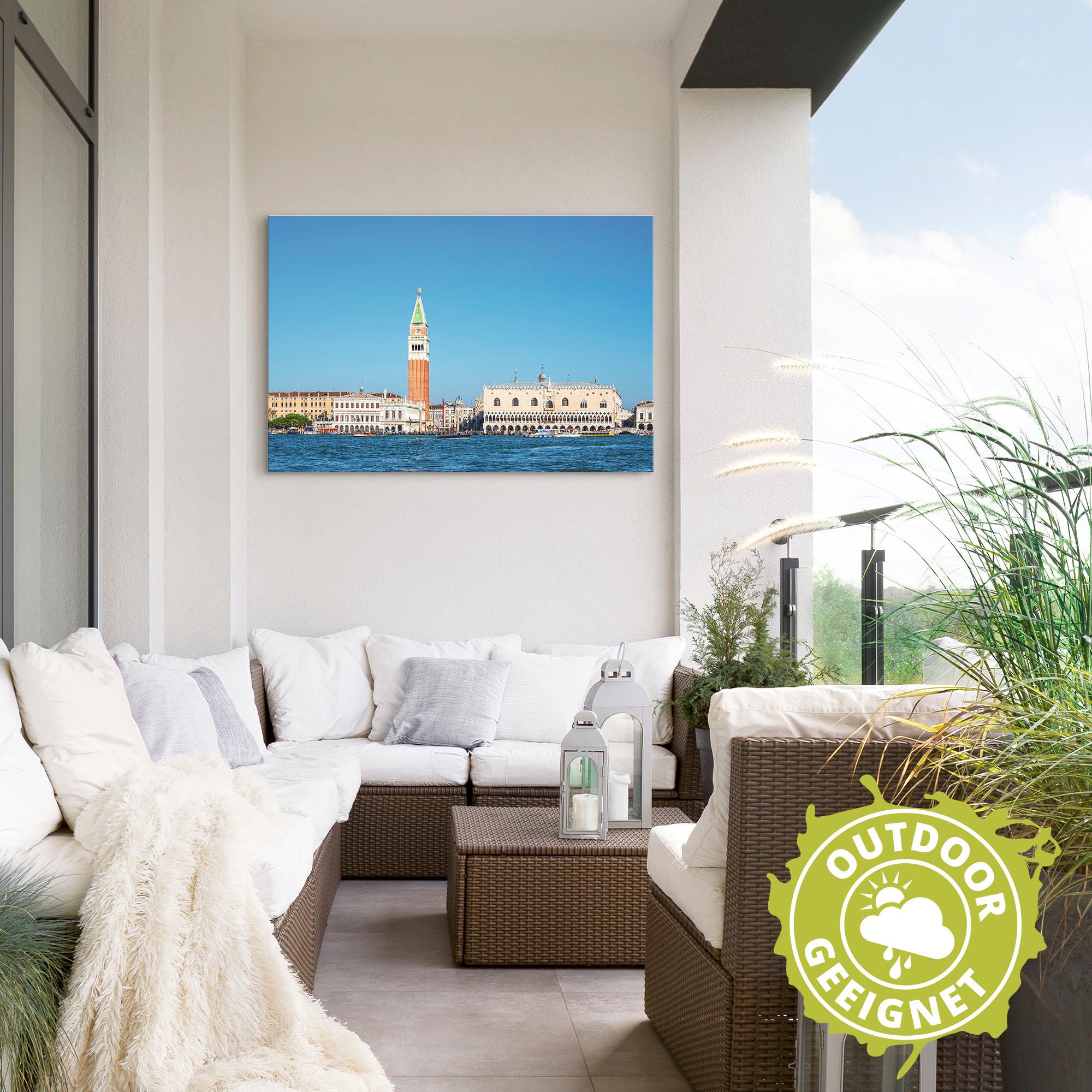 Artland Wandbild »Markusplatz mit Dogenpalast Venedig«, Venedig, (1 St.), als Alubild, Leinwandbild, Wandaufkleber oder Poster in versch. Größen