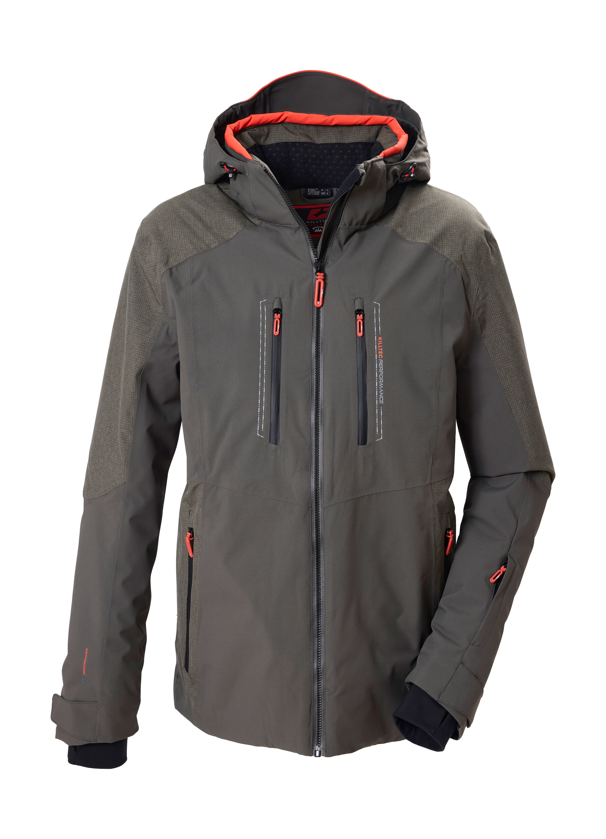Killtec Skijacke "KSW 64 MN SKI JCKT" Wasserdichte, atmungsaktive Skijacke mit verstellbarer Kapuze