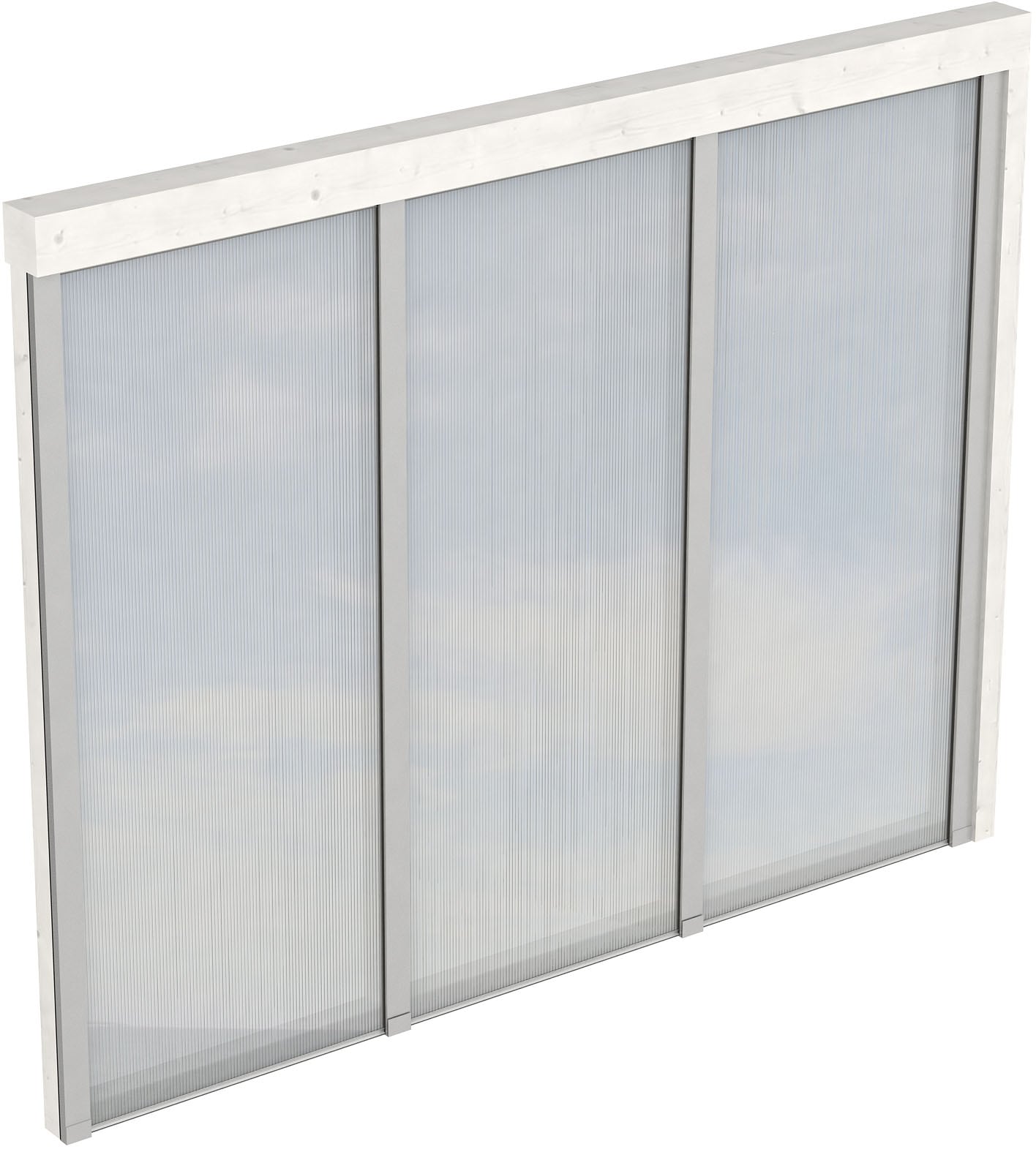 Skanholz m. Polycarbonat, Wandanbau