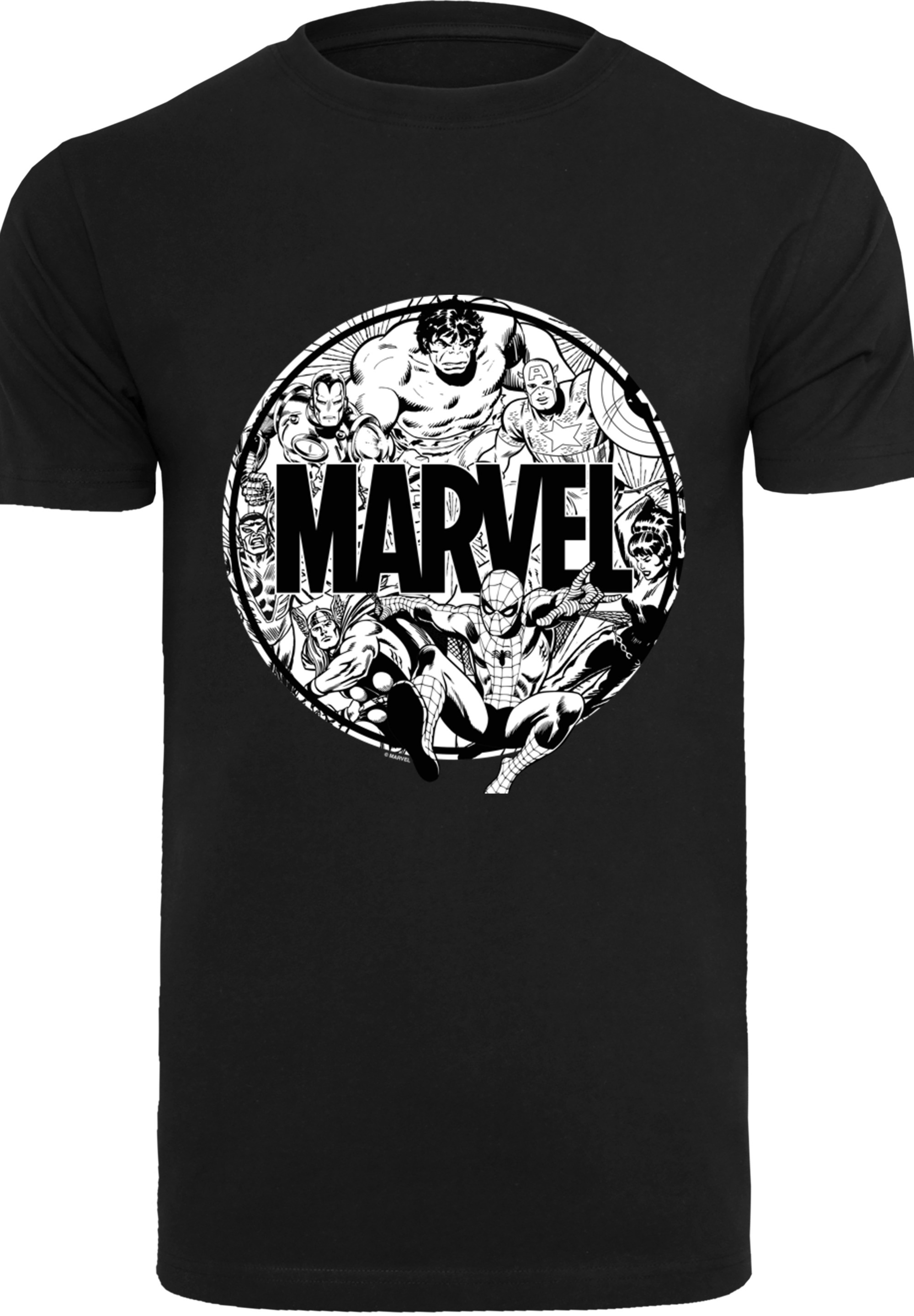 F4NT4STIC T-Shirt »T-Shirt 'Marvel Comics Logo Character Infill'«, Herren,Premium Merch,Regular-Fit,Basic,Logo Print