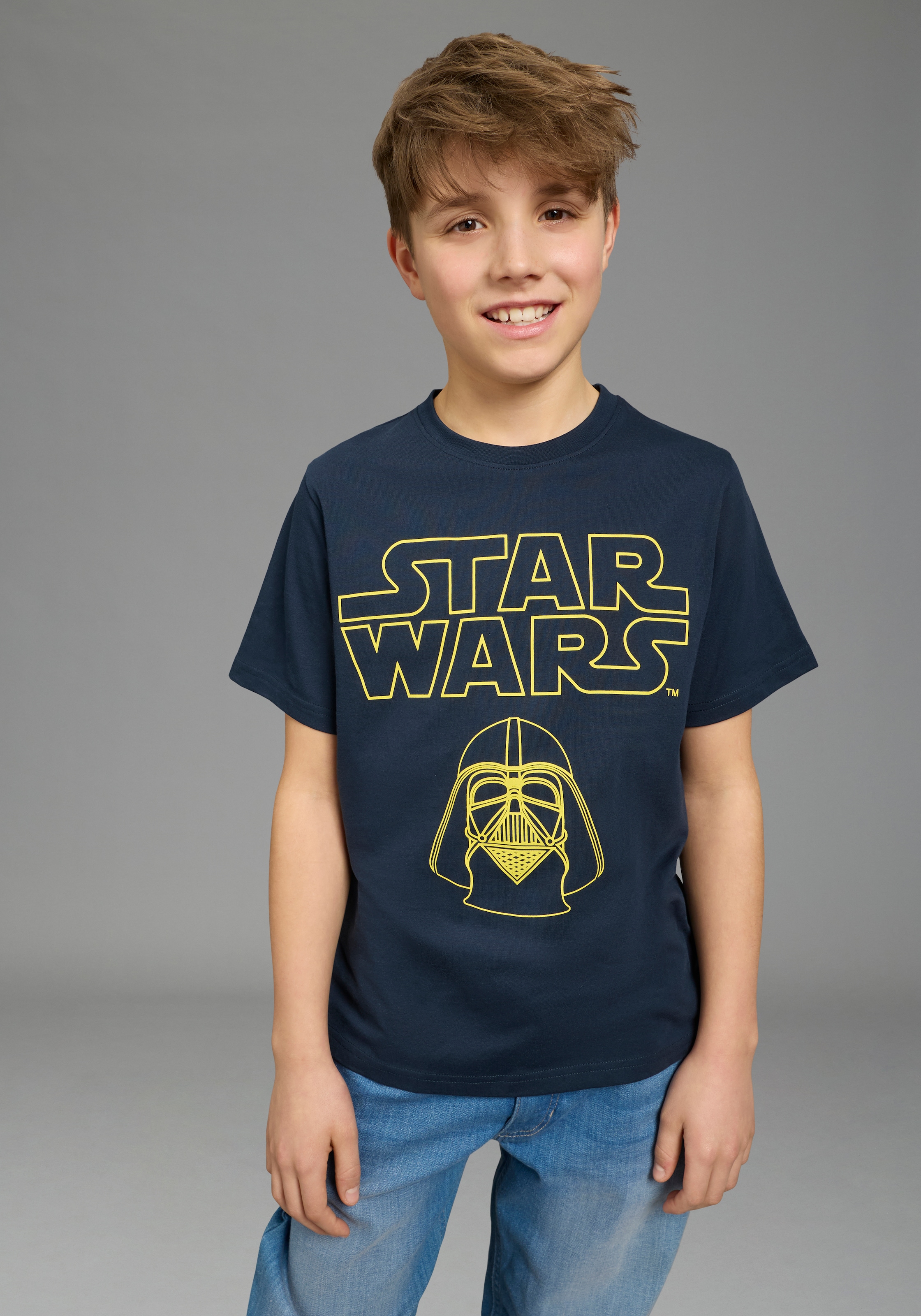 KIDSWORLD T-Shirt "STAR WARS: DARTH VADER - Disney Shirt" DARTH VADER Shirt. Kurzarm, mit modischem Druck, aus Baumwolle