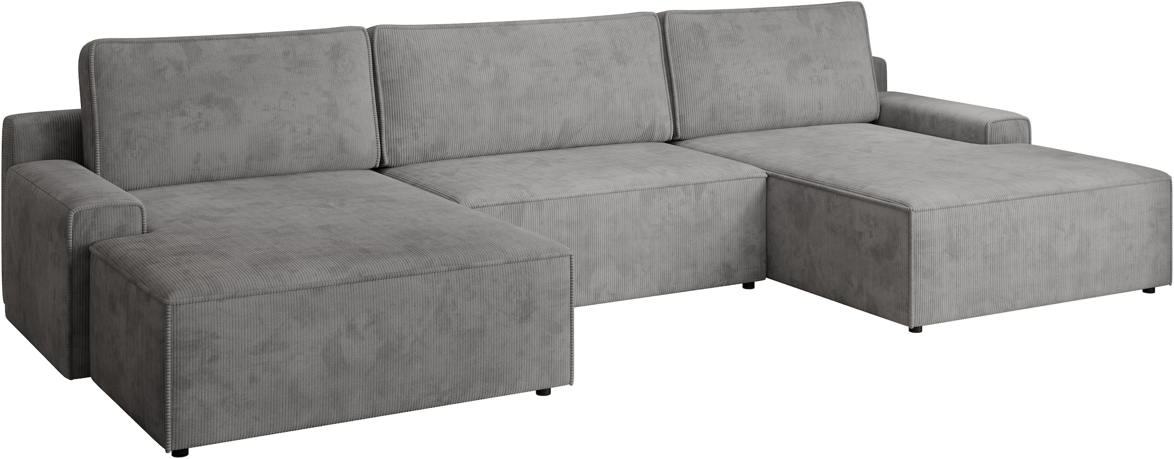 TRENDMANUFAKTUR Wohnlandschaft »Challenge, Schlafsofa mit Bettkasten, Couch in U-Form, Breite 333 cm«, XXL Sofa mit Bettkasten & Schlaffunktion, auch in trendigem Cordstoff